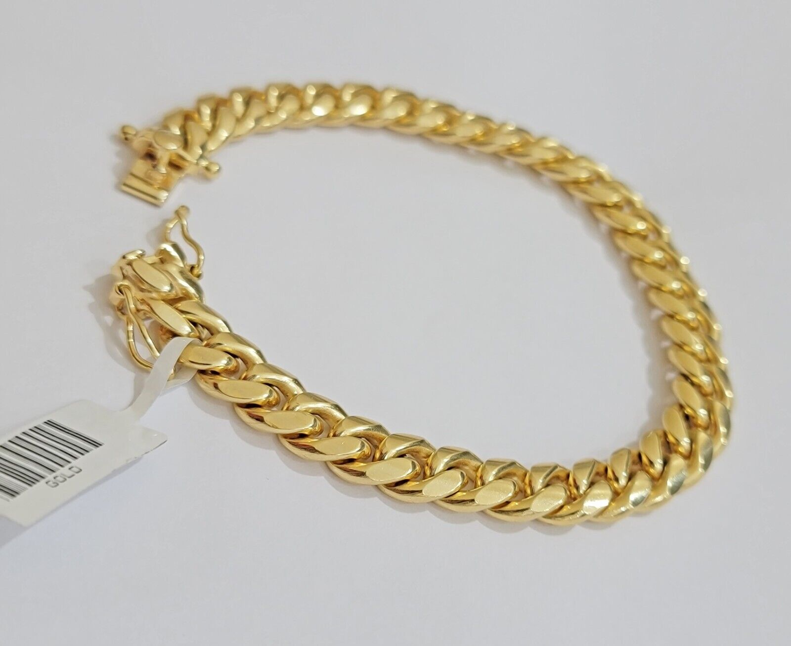 REAL 10k Gold Miami Cuban Bracelet 8" 8mm 10 kt Yellow Gold Strong SOLID Links - GoldenlinQ