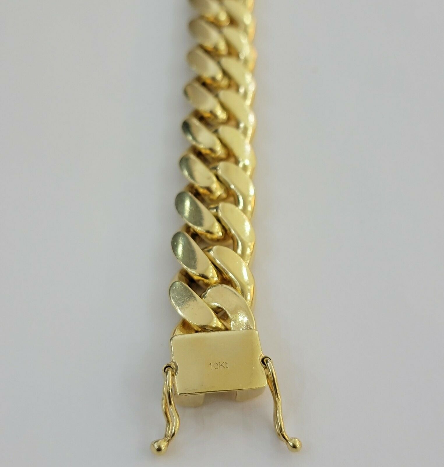 Real 10k Gold Miami Cuban Link Bracelet Solid Mens 13mm 10kt Yellow Gold 9" Inch - GoldenlinQ