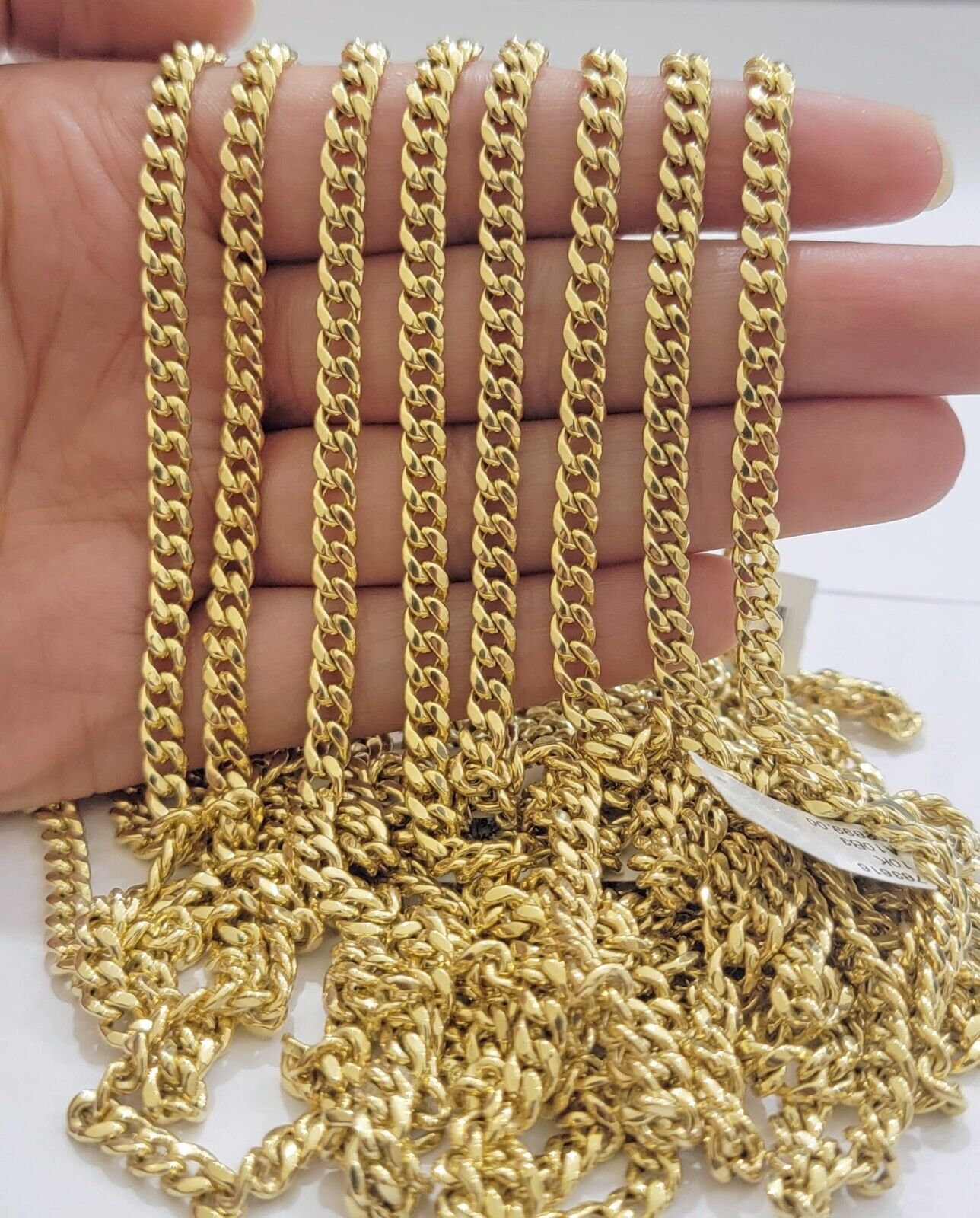 Real 10k Gold Miami Cuban Link chain Necklace 5mm 16" - 28" 10kt Yellow Men Women - GoldenlinQ