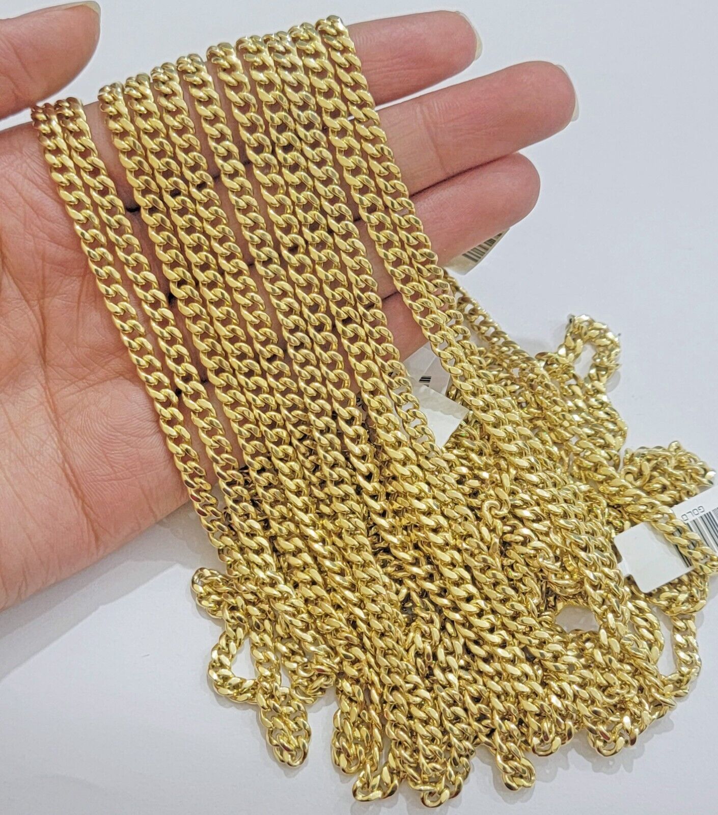 Real 10k Gold Miami Cuban Link chain Necklace 5mm 16" - 28" 10kt Yellow Men Women - GoldenlinQ