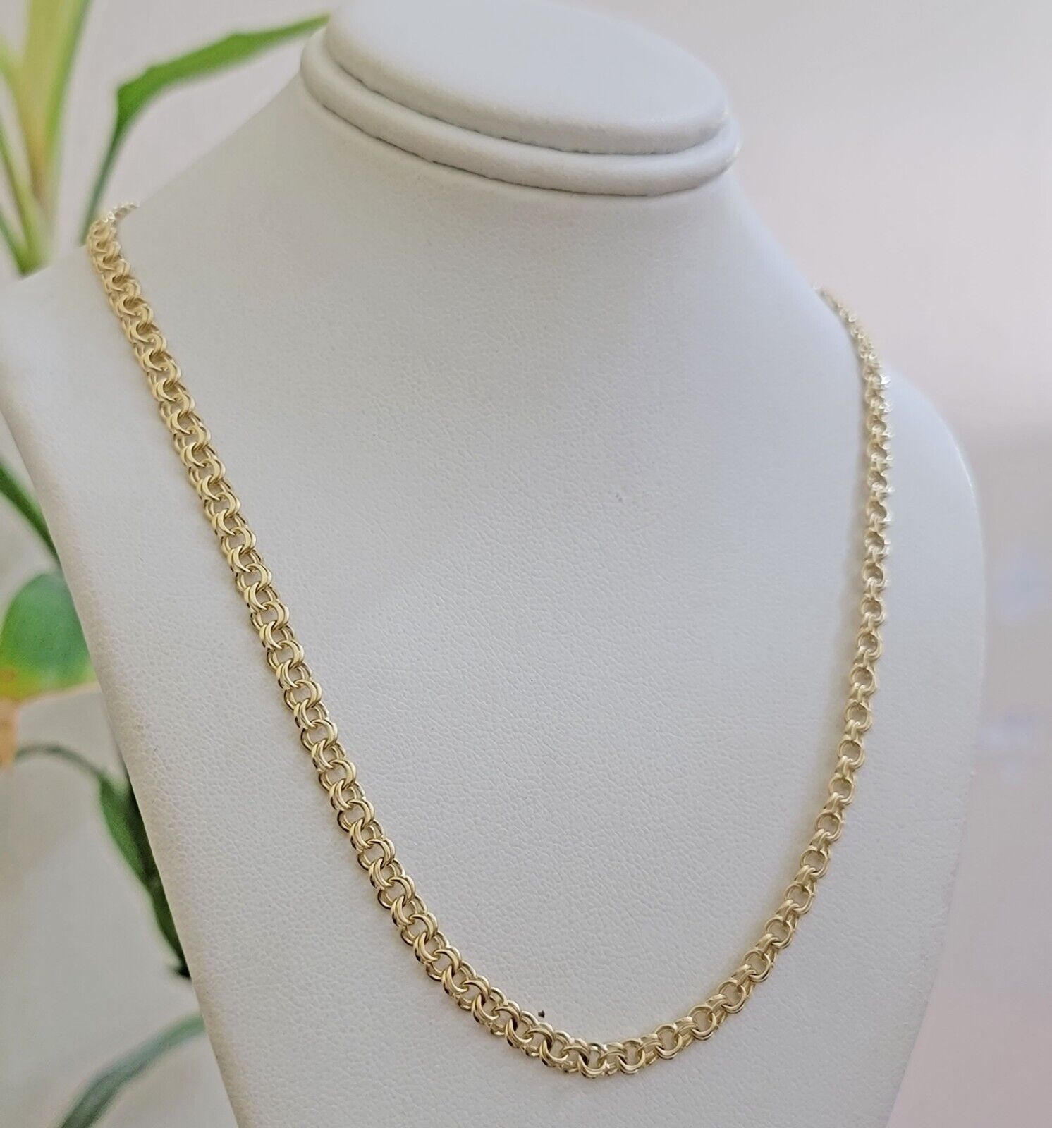 Real 10k Gold Necklace Chain Chino Link 5mm SOLID 16 - 24 Inch Men Women Kids - GoldenlinQ