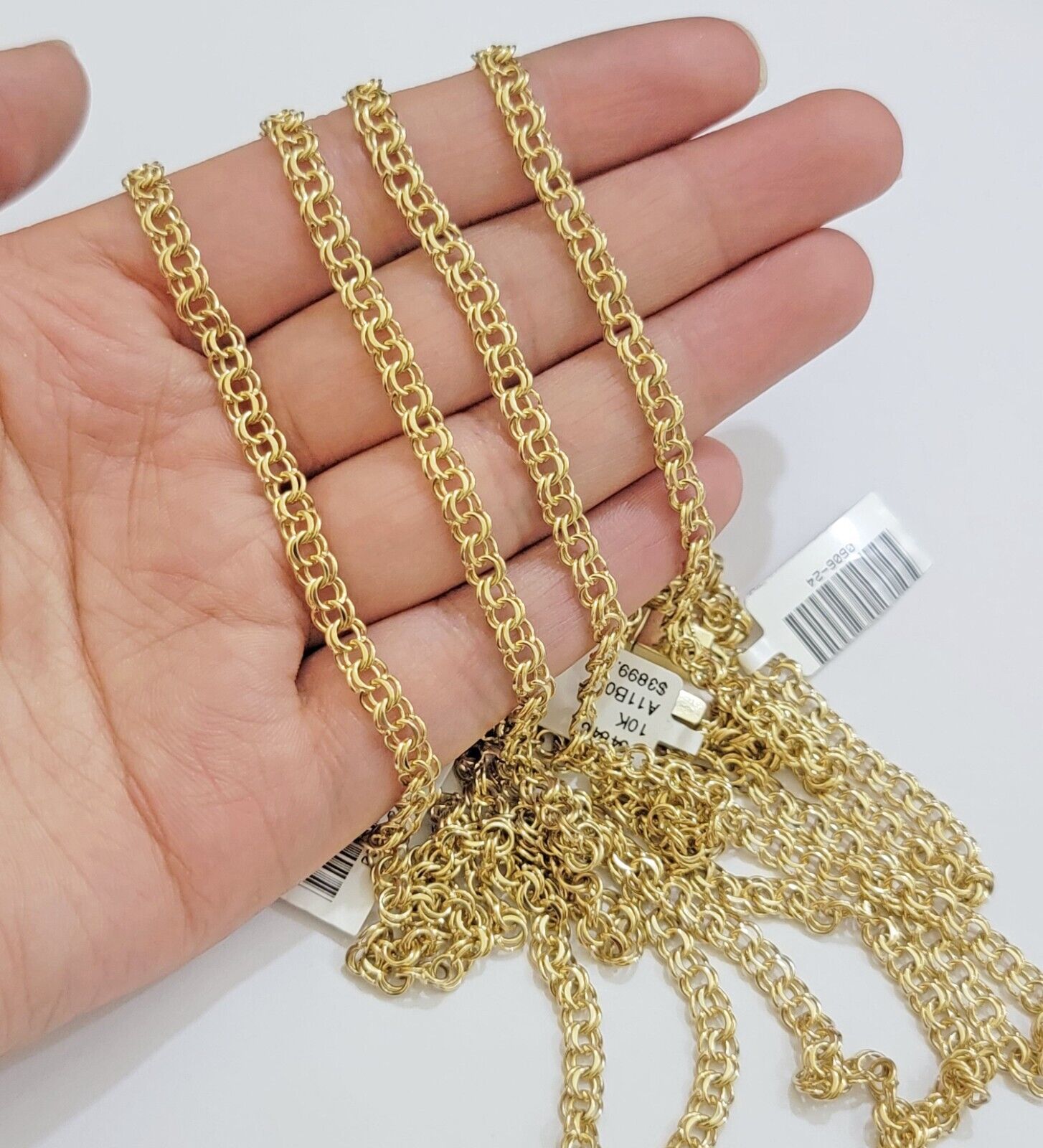 Real 10k Gold Necklace Chain Chino Link 5mm SOLID 16 - 24 Inch Men Women Kids - GoldenlinQ