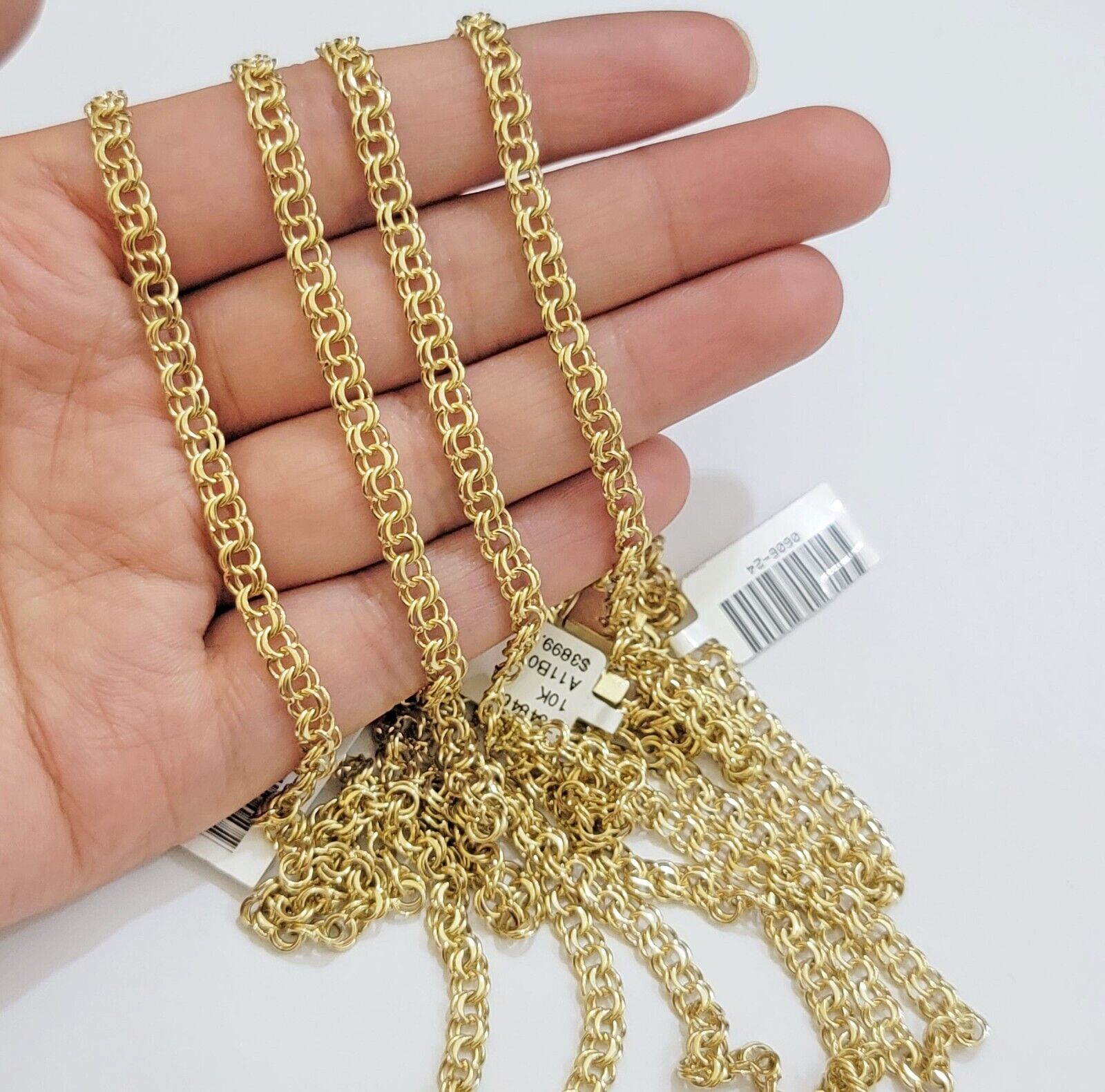 Real 10k Gold Necklace Chain Chino Link 5mm SOLID 16 - 24 Inch Men Women Kids - GoldenlinQ