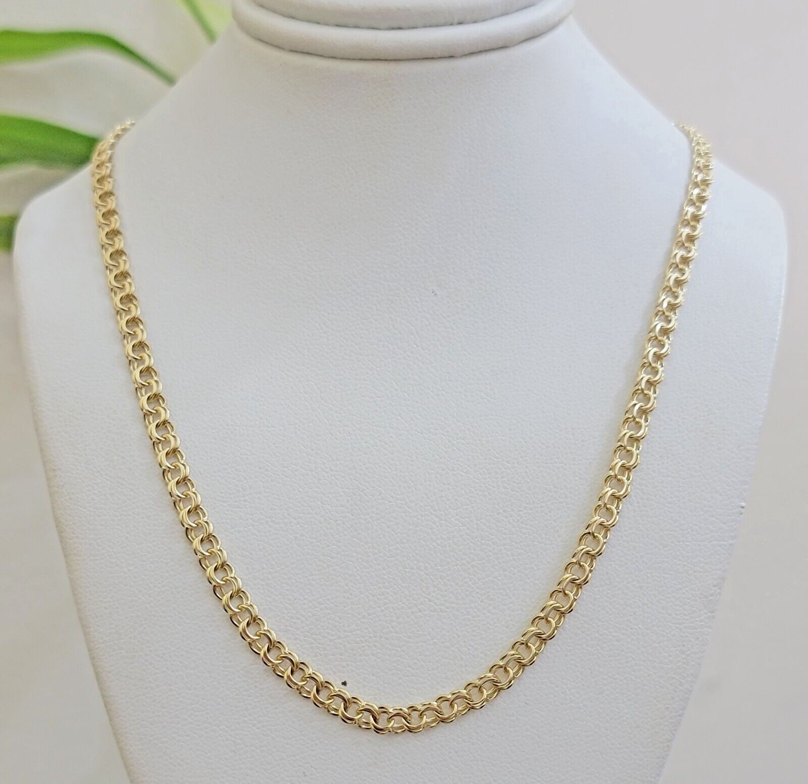Real 10k Gold Necklace Chain Chino Link 5mm SOLID 16 - 24 Inch Men Women Kids - GoldenlinQ