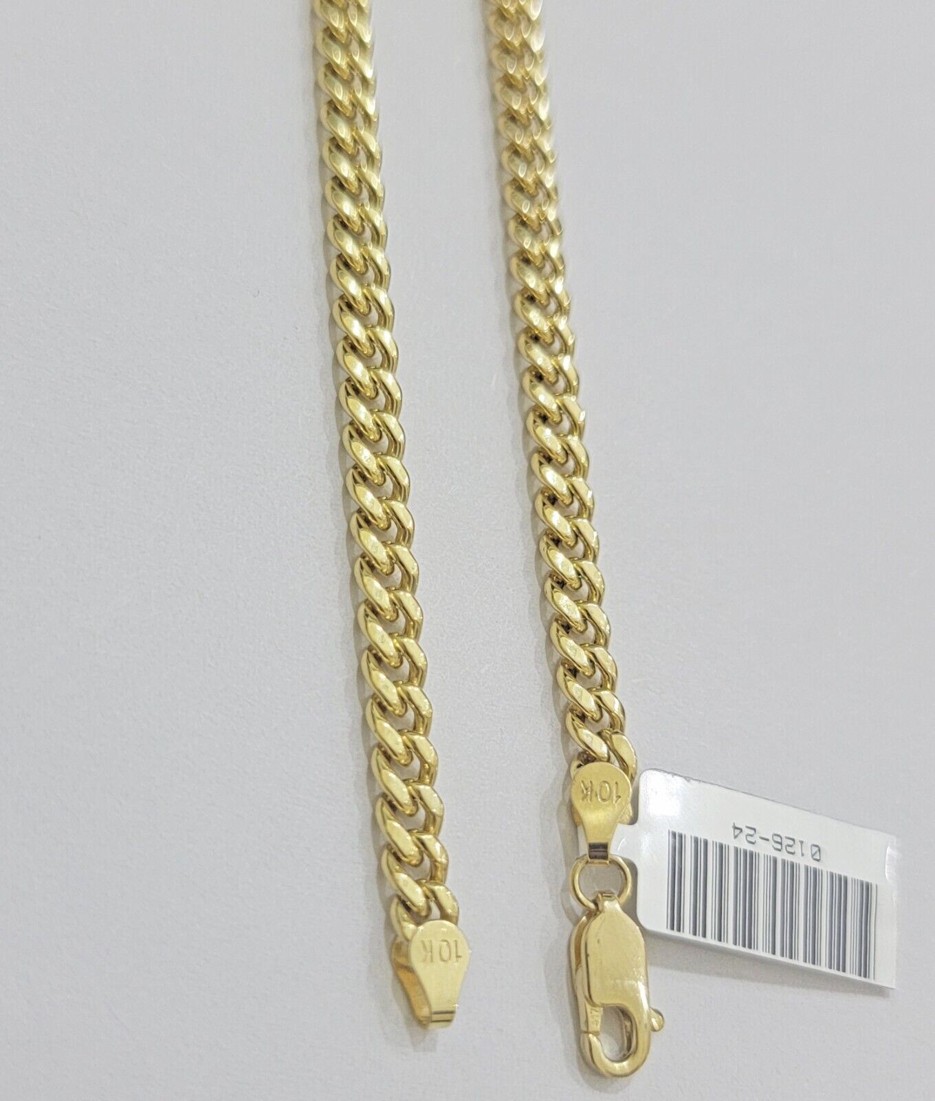 Real 10k Gold Necklace Chain Miami Cuban Link 3.5mm 18 - 26 Inch 10kt Men & Women - GoldenlinQ
