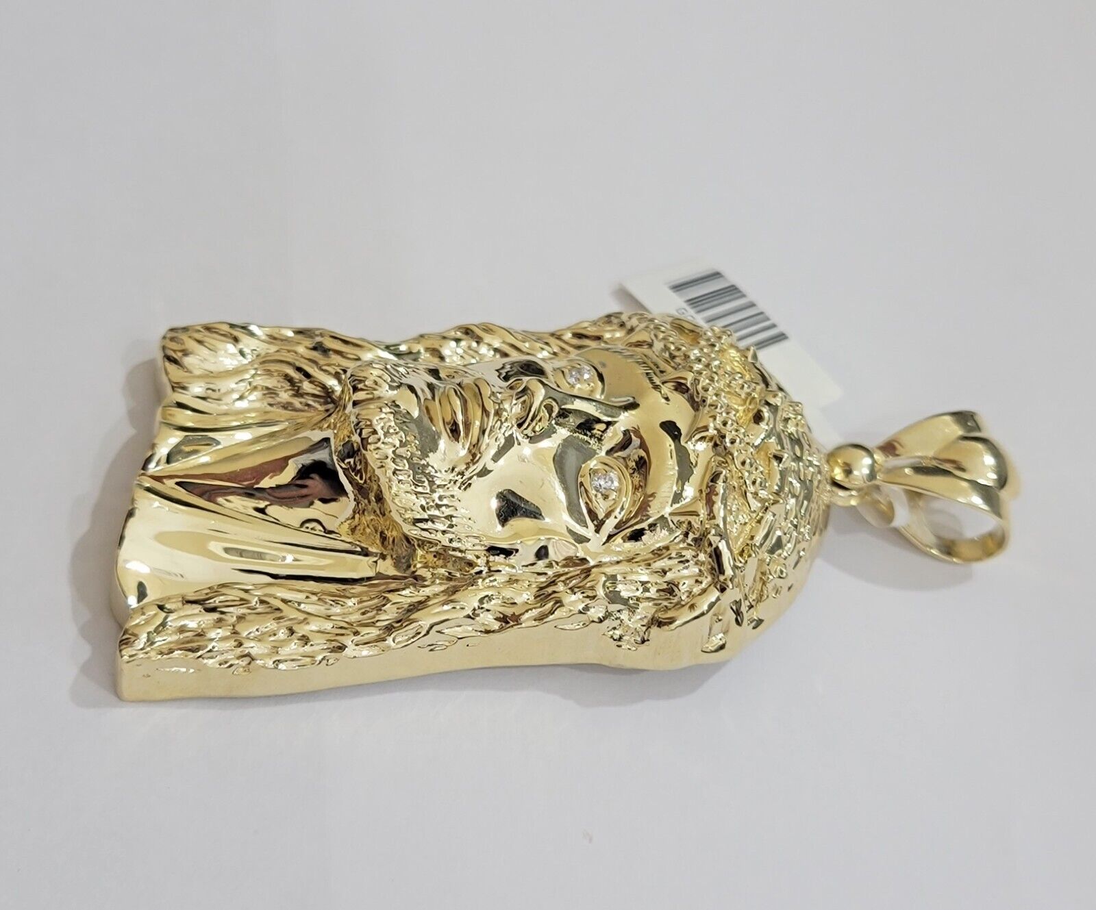 Real 10k Gold Pendant Jesus Head Charm 10kt Yellow Gold For Men's Different Size - GoldenlinQ