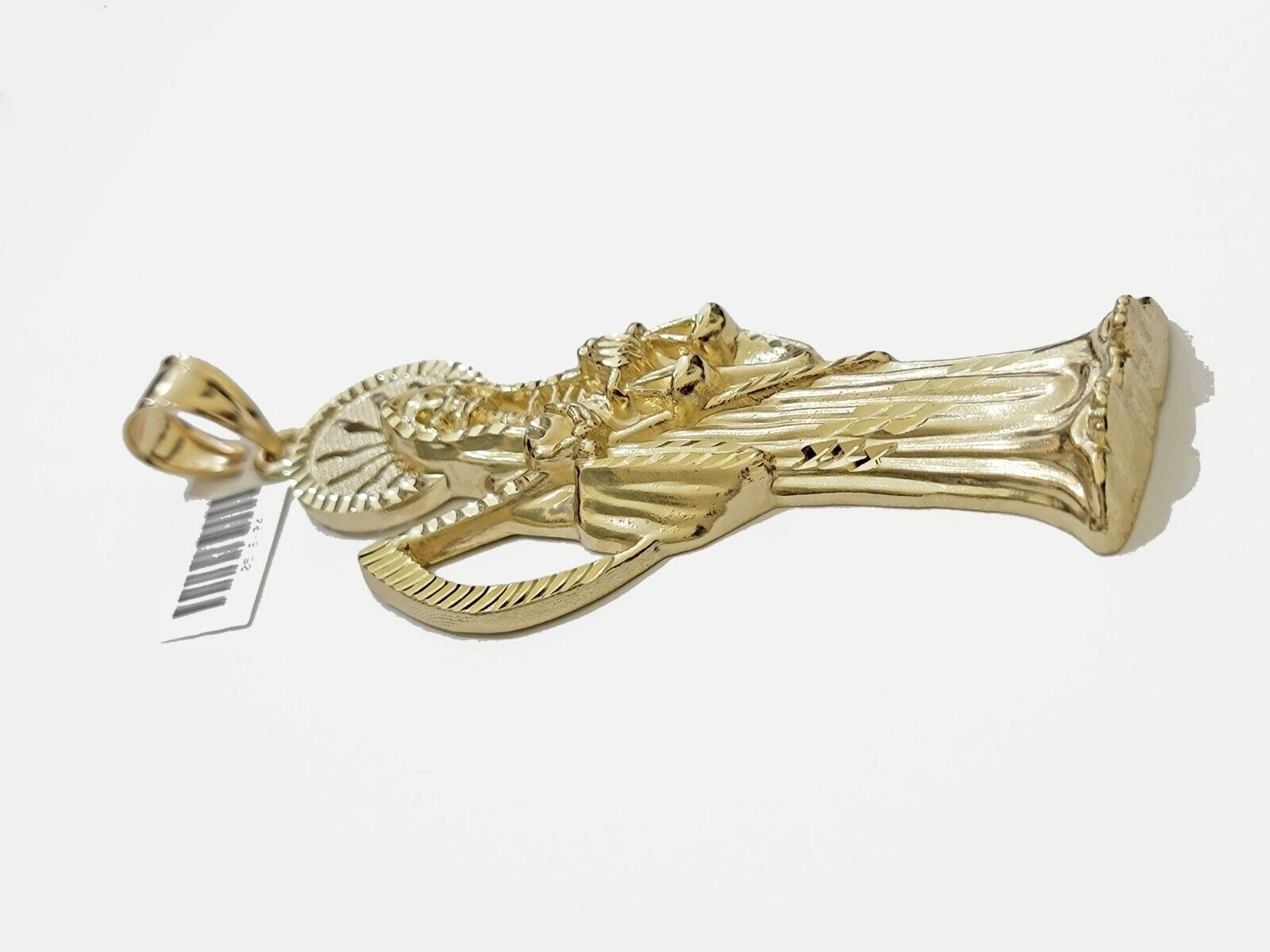 Real 10k Gold Ripper Charm Pendant Mens 4.2 Inch Real 10kt Yellow Gold For Chain - GoldenlinQ