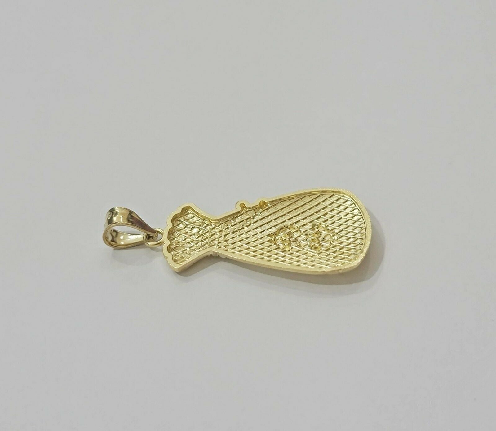 REAL 10k Gold Rope Chain Charm Pendant SET 3mm Necklace 18 - 28" Money Dollar Bag - GoldenlinQ