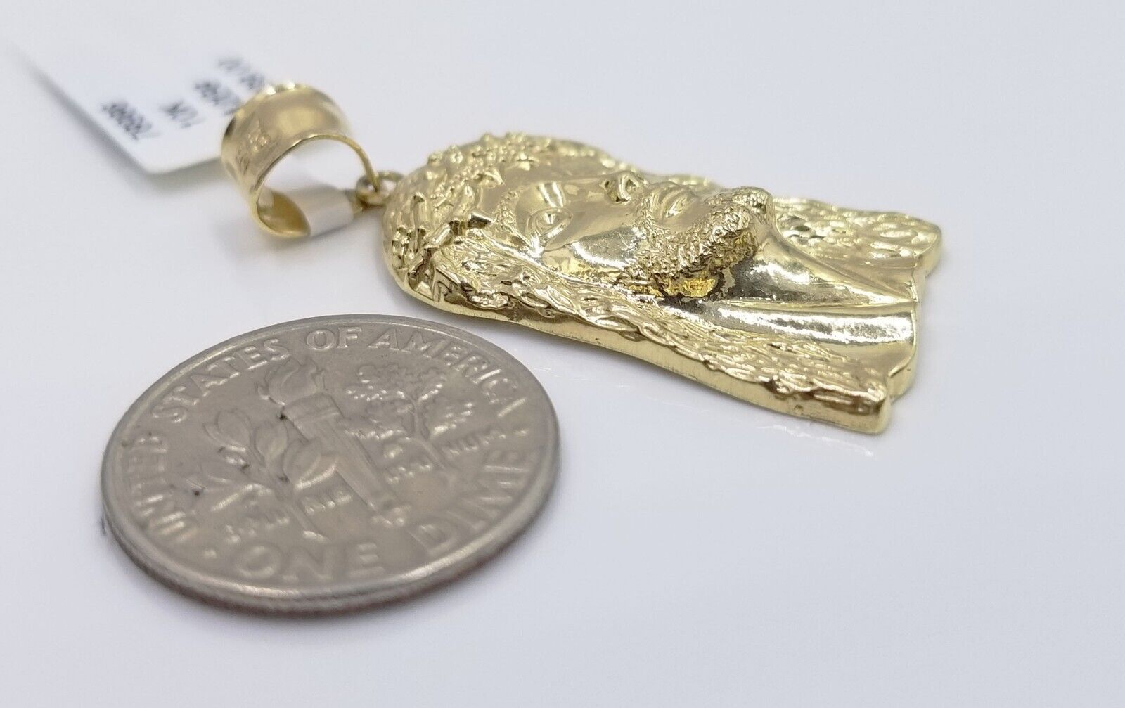 Real 10k Gold Rope Chain & Jesus Face Charm Pendant SET 5mm 18 - 28 inch Necklace - GoldenlinQ