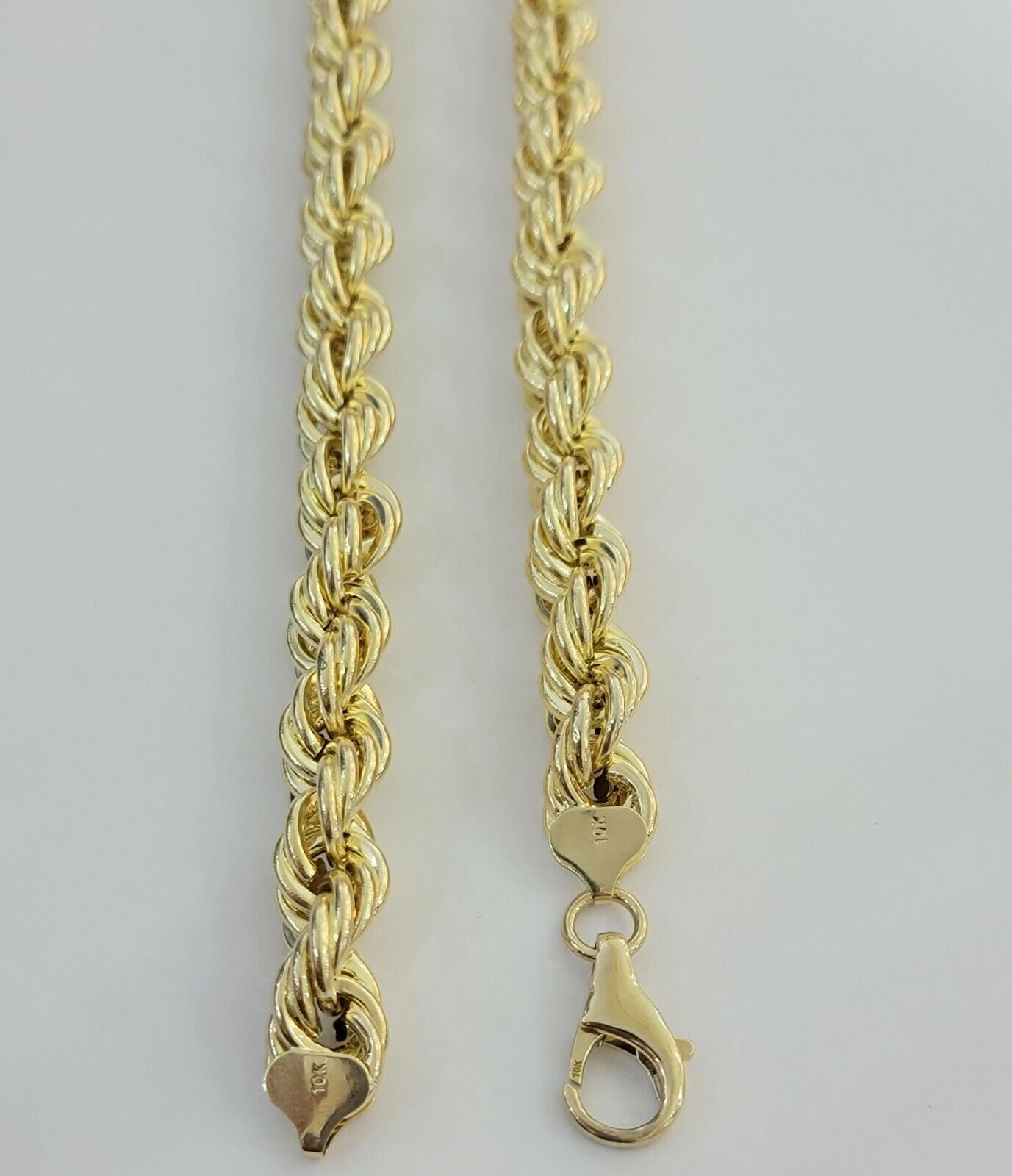 REAL 10k Gold Rope Chain Mens Necklace 12mm 22" 24" 26" 28" 30" 10kt Yellow Gold - GoldenlinQ