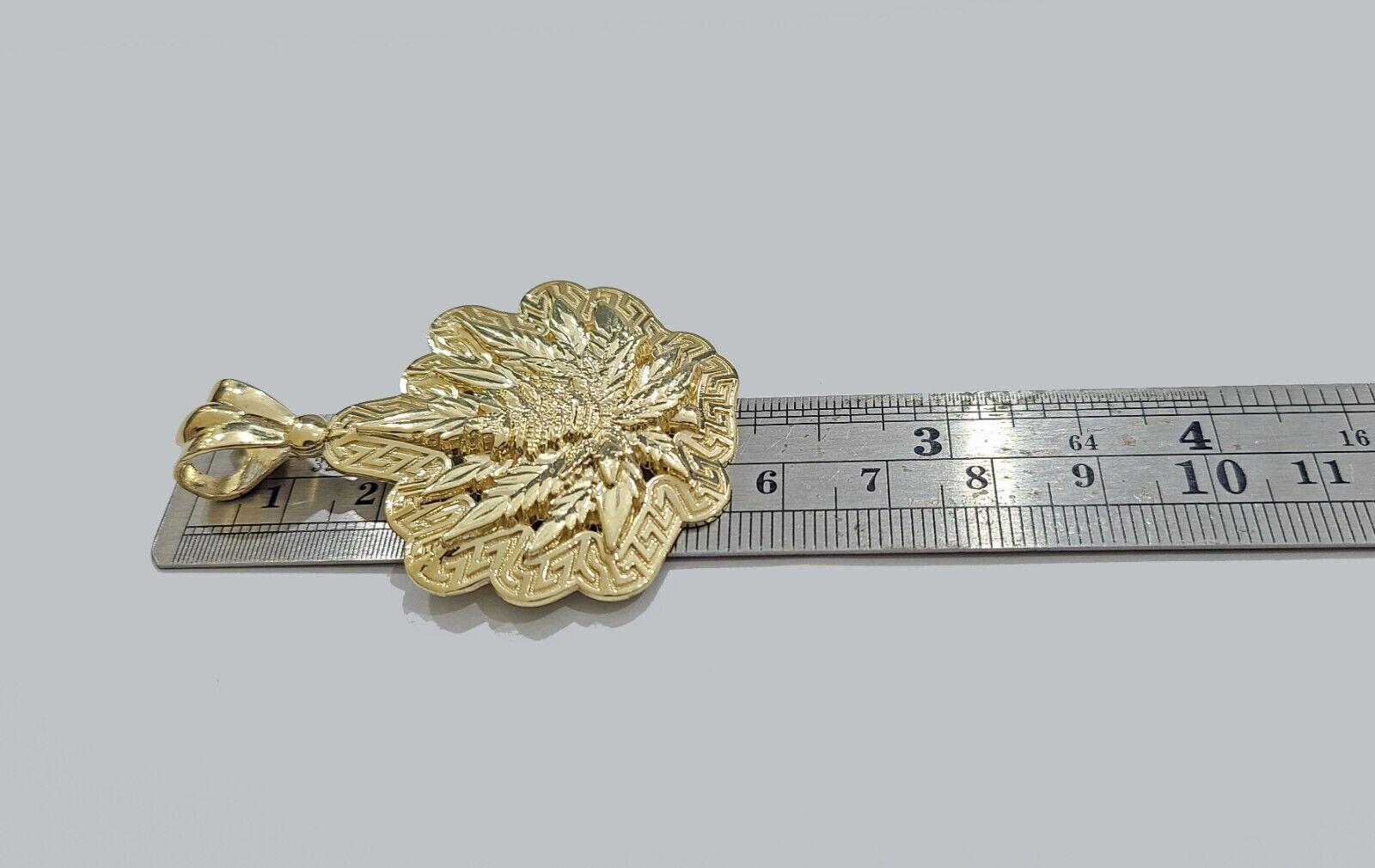 Real 10k Gold Weed leaf Charm Pendant 10kt Yellow Gold Unisex - GoldenlinQ