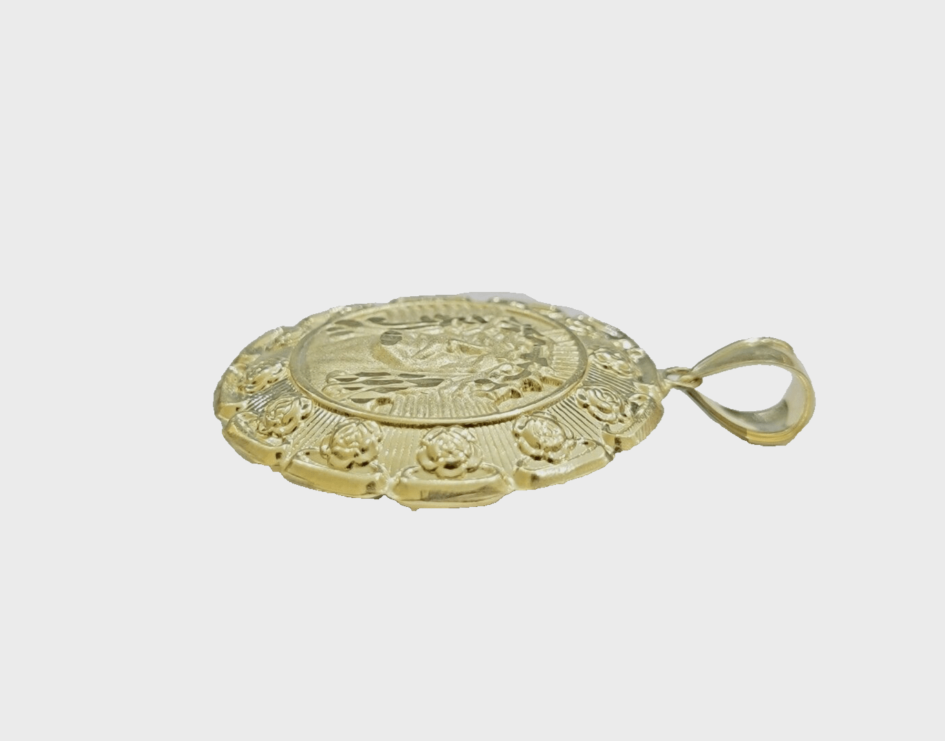 Real 10k Jesus Virgin Mary Charm Pendant Yellow Gold For 10kt Chain Necklace New - GoldenlinQ