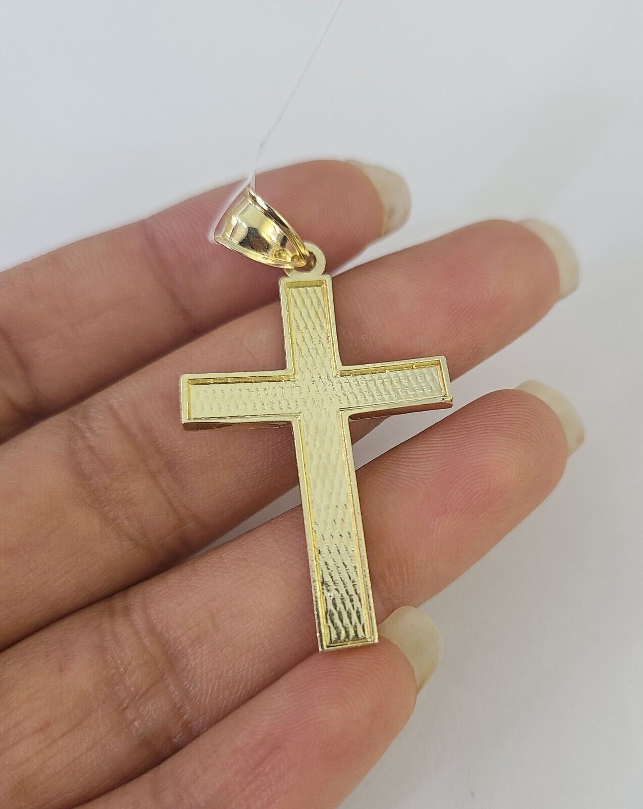 Real 10k Rope Chain Jesus Cross Charm Necklace Pendant Set 5mm 20" - 30" Inch Gold - GoldenlinQ