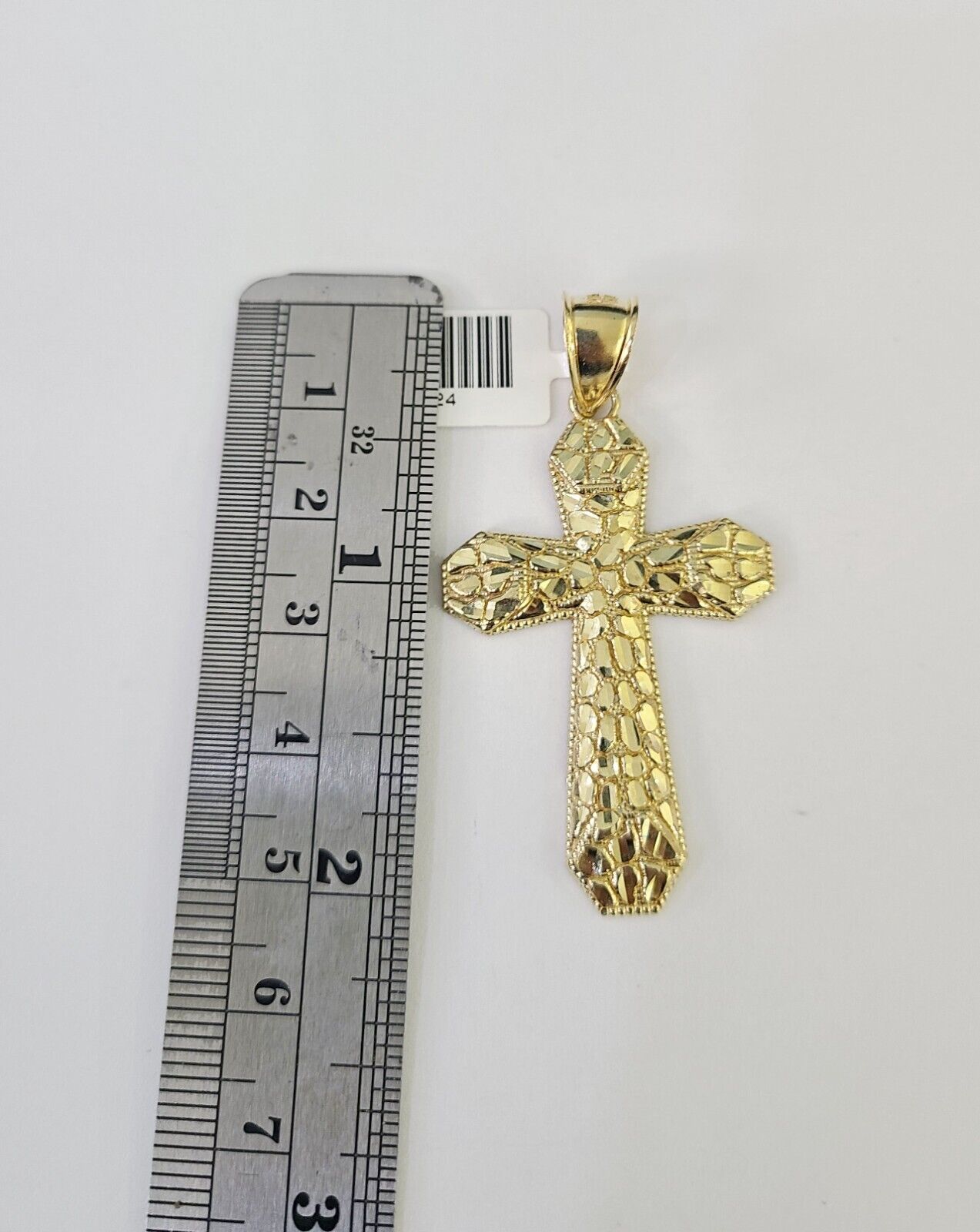 Real 10k Rope Chain Jesus Cross Charm Necklace Pendant Set 5mm 20" - 30" Inch Gold - GoldenlinQ