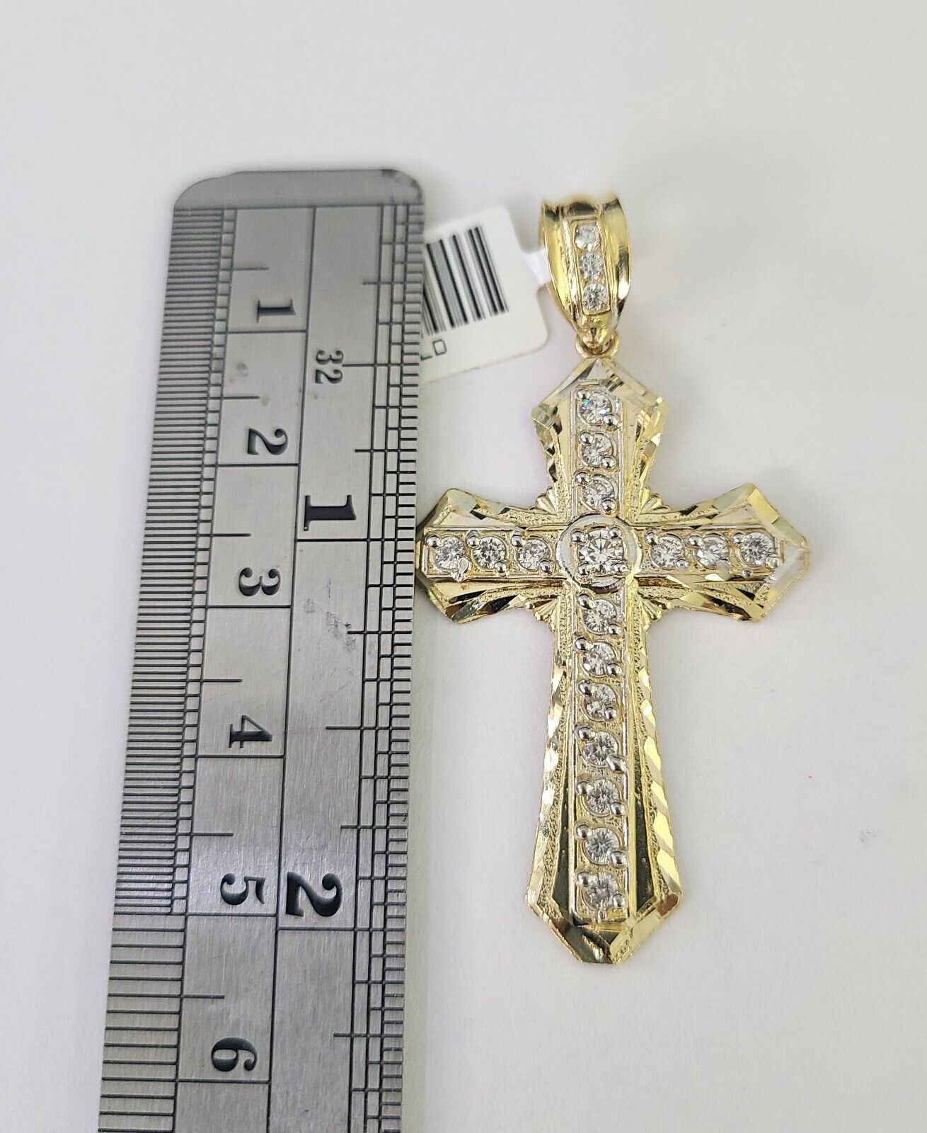 Real 10k Rope Chain Jesus Cross Charm Necklace Pendant Set 5mm 20" - 30" Inch Gold - GoldenlinQ