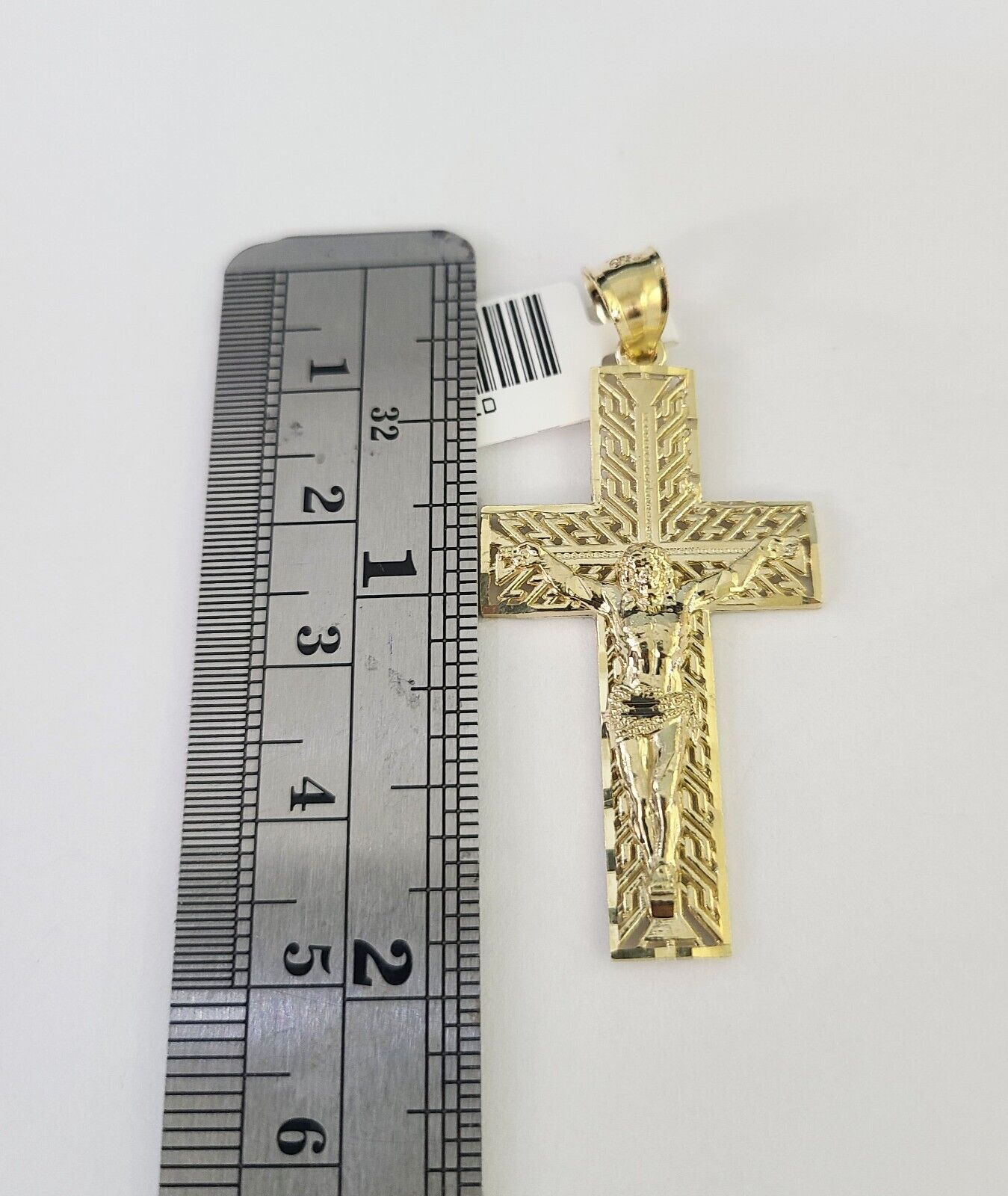 Real 10k Rope Chain Jesus Cross Charm Necklace Pendant Set 5mm 20" - 30" Inch Gold - GoldenlinQ