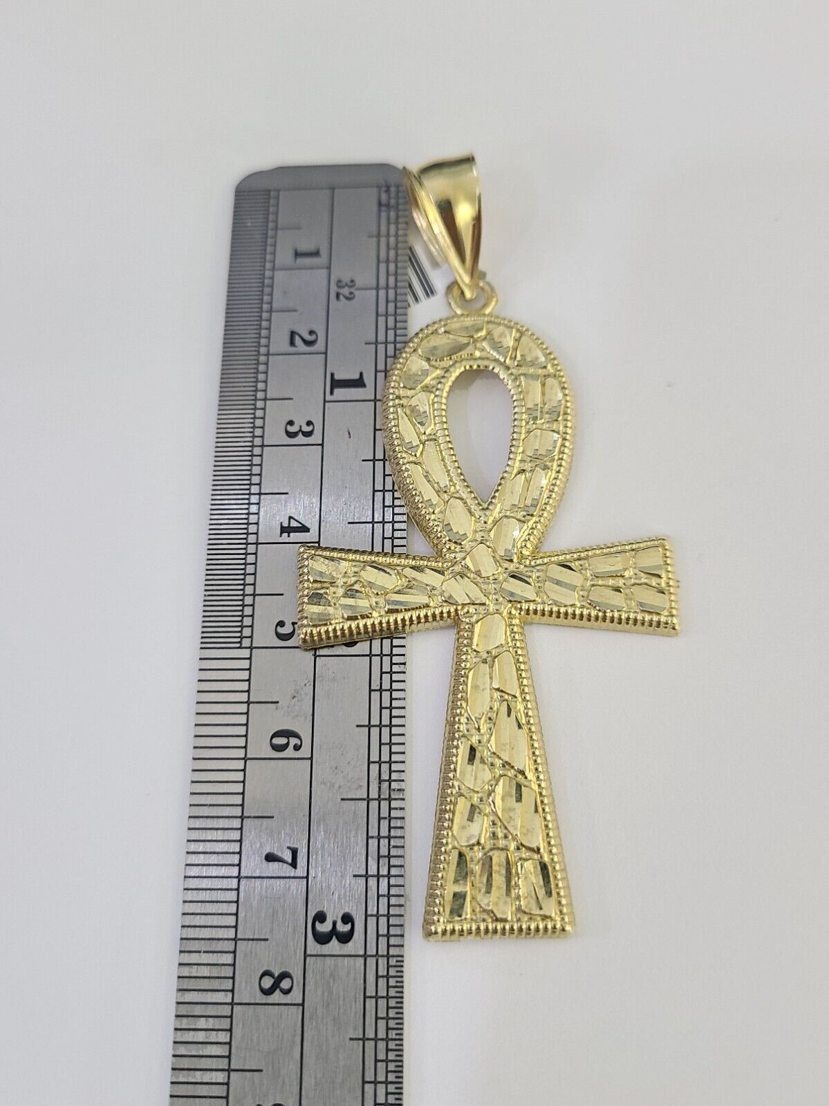 Real 10k Rope Chain Jesus Cross Charm Set 7mm 20" - 28" Inch Necklace Yellow Gold - GoldenlinQ