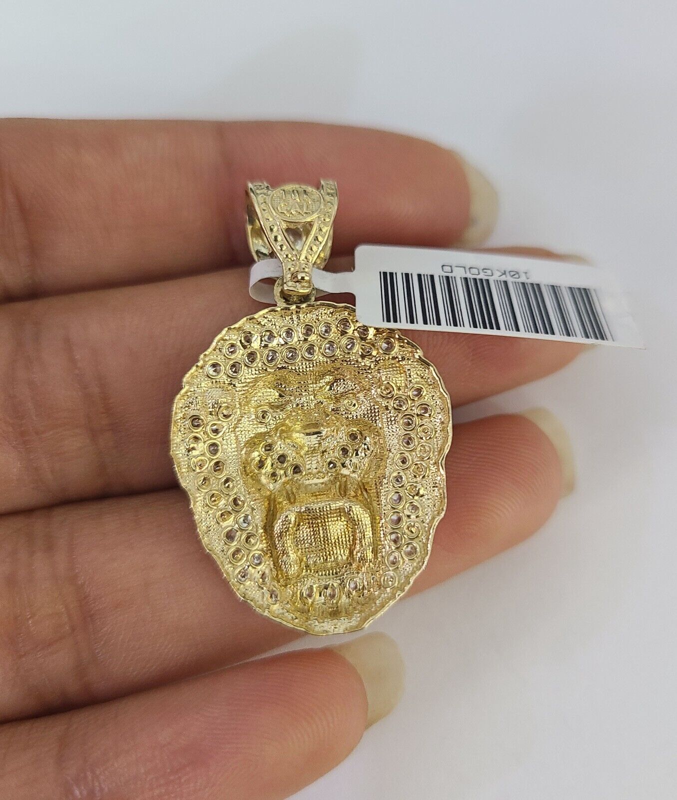 Real 10k Rope Chain RoaringLion Charm Necklace Pendant Set 5mm 20" - 30" Inch Gold - GoldenlinQ