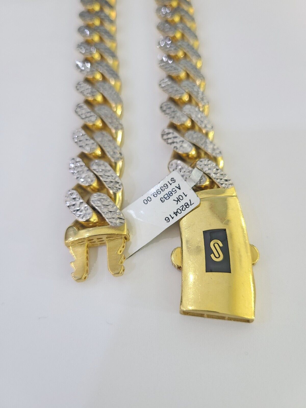 Real 10k Royal Monaco Chain 15mm Diamond Cut 24 inches Yellow Gold Necklace - GoldenlinQ