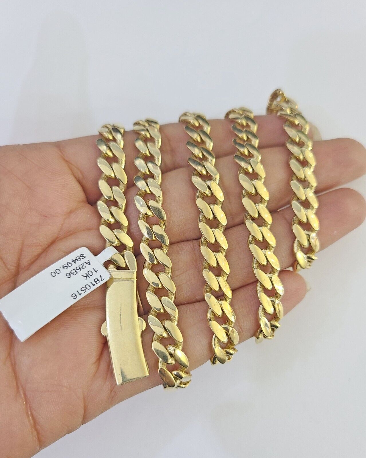Real 10k Royal Monaco Chain 6mm 24 inches Yellow Gold Necklace Men Women - GoldenlinQ