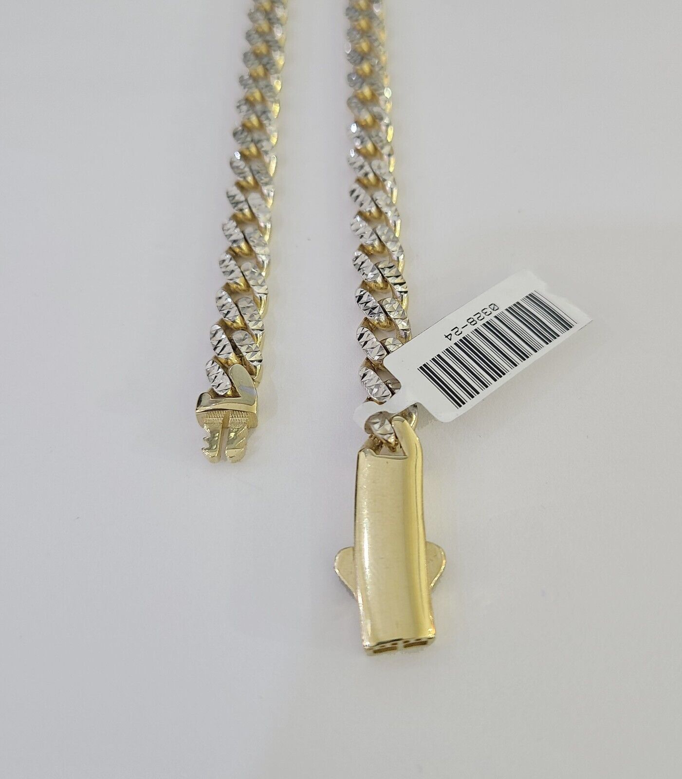 Real 10k Royal Monaco Chain 6mm Diamond Cut 22 inches Yellow Gold Necklace - GoldenlinQ