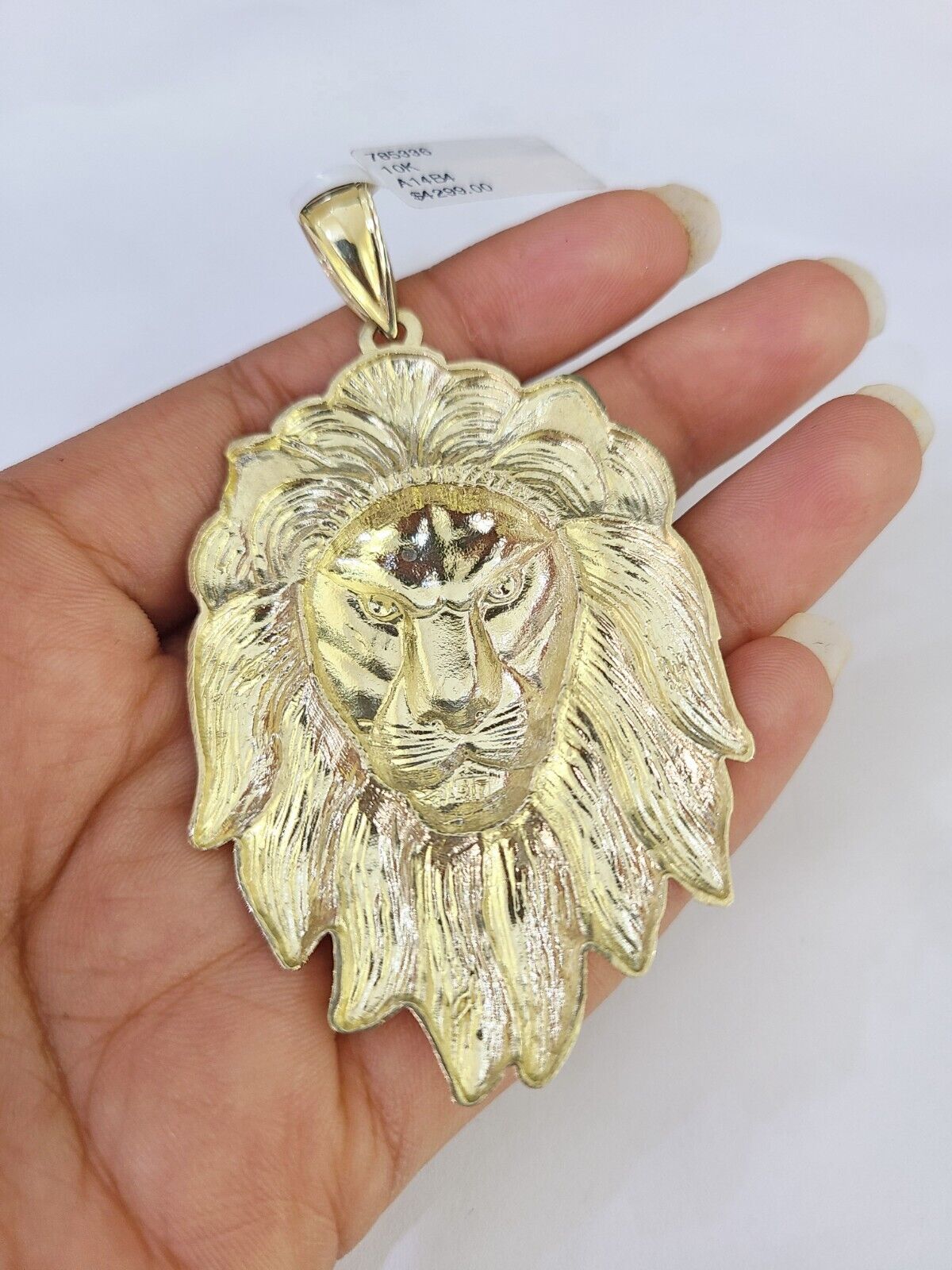 Real 10k Solid Rope Chain Lion Charm Set 6mm 20" - 30" Inch Necklace Yellow Gold - GoldenlinQ