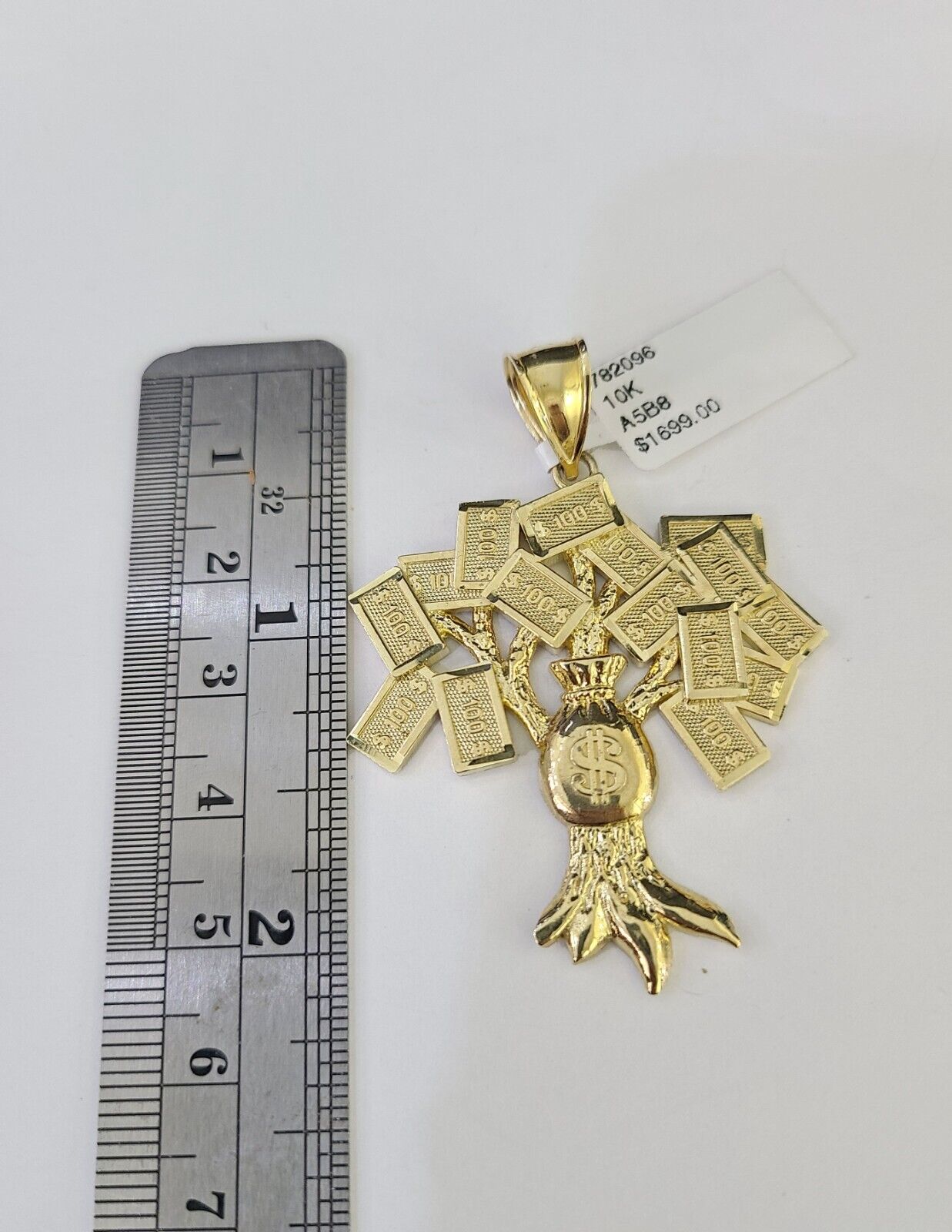 Real 10k Solid Rope Chain Money Tree Charm Set 3mm 20" - 30" Inch Necklace Gold - GoldenlinQ