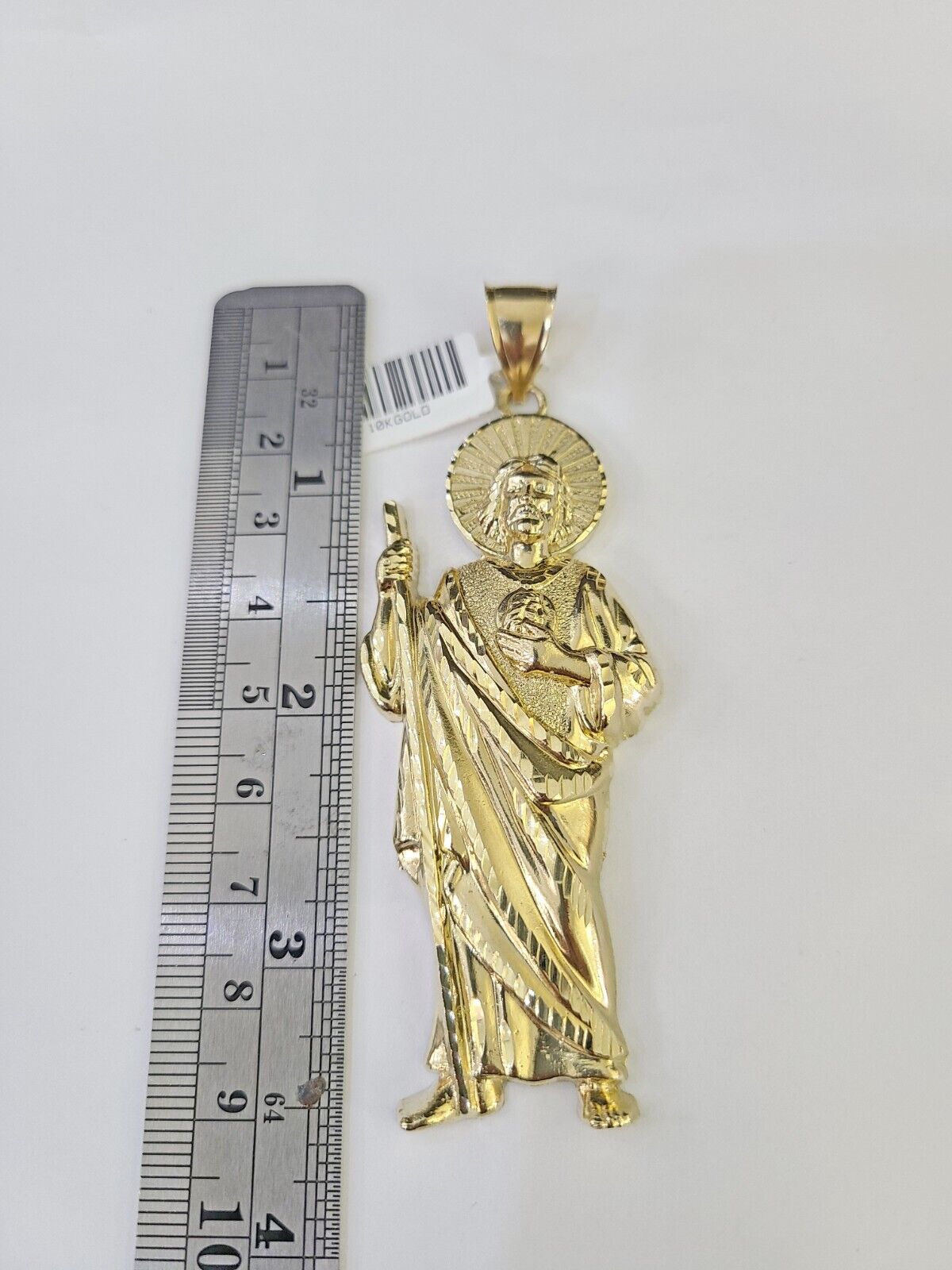 Real 10k Solid Rope Chain Saint Jude Charm Set 6mm 20" - 30" Inch Necklace Gold - GoldenlinQ