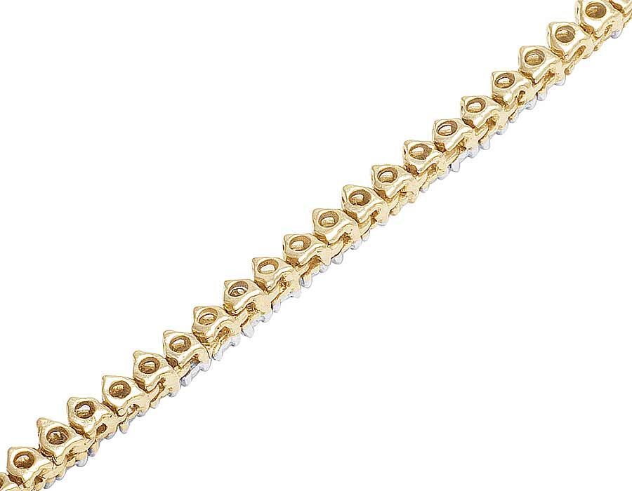 Real 10k Solid Tennis Ice Chain Gold 22 Inch Necklace 3mm Genuine 1.85CT Diamond - GoldenlinQ