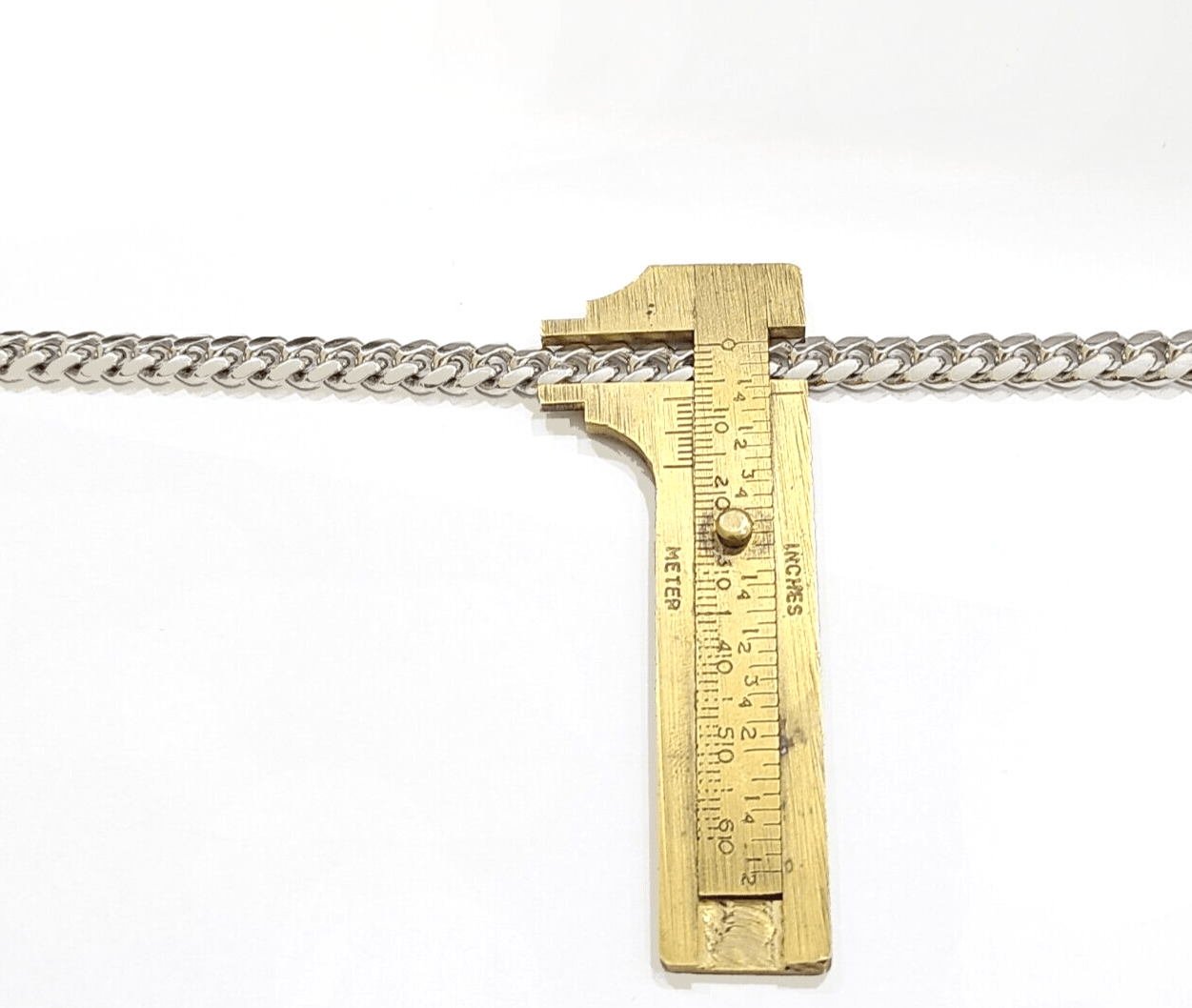 Real 10k Solid White Gold Necklace Miami Cuban Chain 7mm 26" inch 10kt Unisex - GoldenlinQ