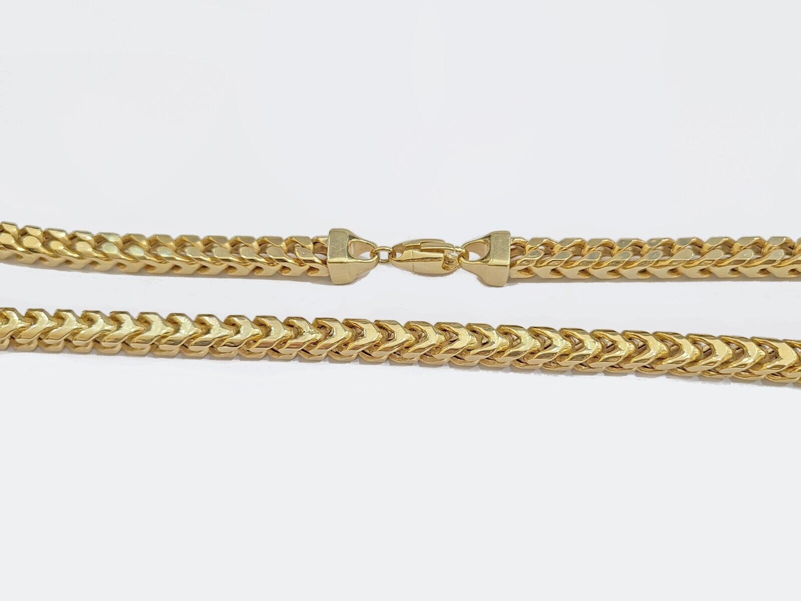 Real 10k Solid Yellow Gold Franco Chain 7mm 26" Inch 10kt Necklace Lobster Lock - GoldenlinQ