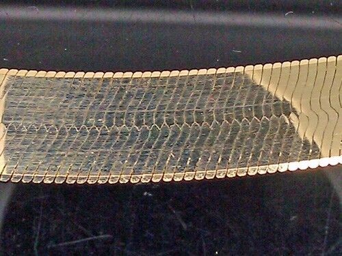 Real 10k Solid Yellow Gold Herringbone chain Necklace 10 mm 20 Inch 10kt Gold - GoldenlinQ