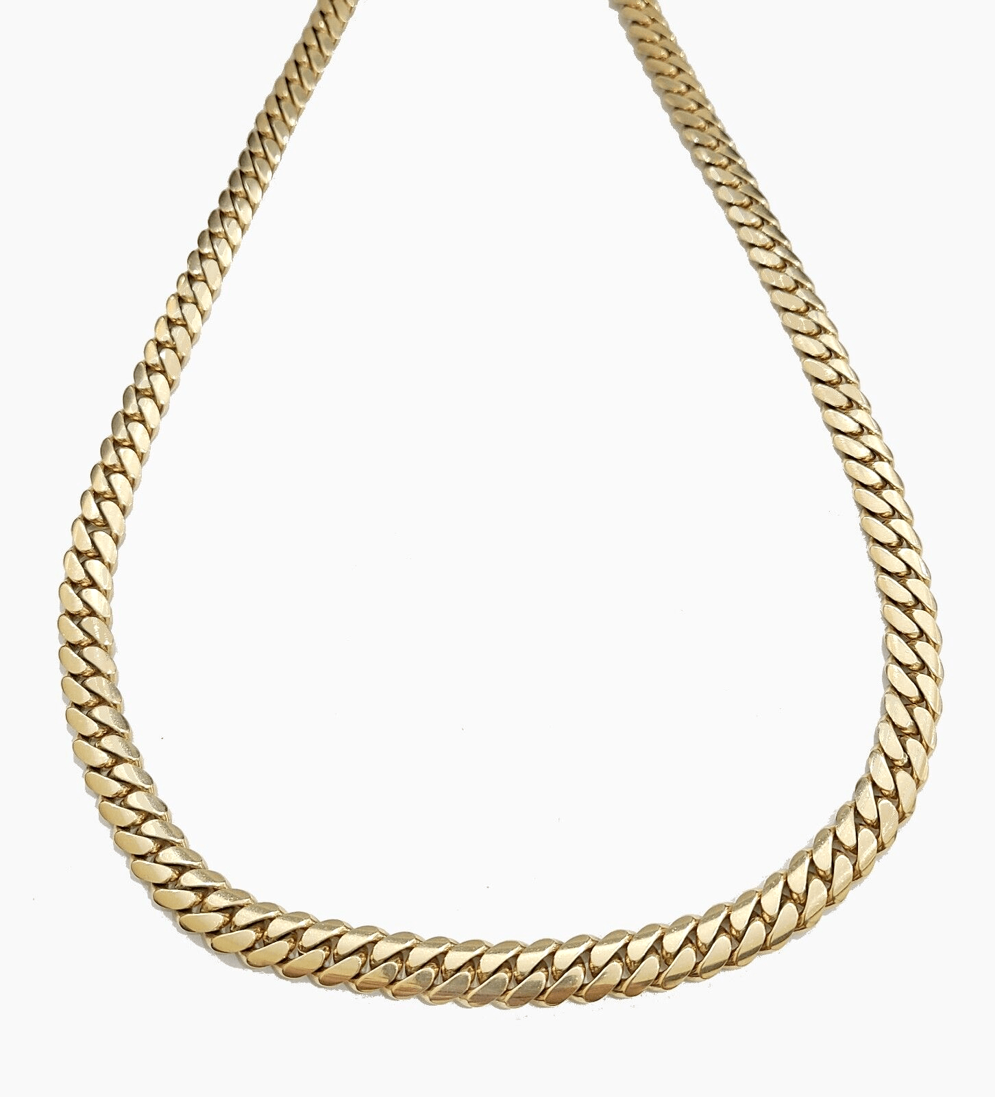 Real 10k Solid Yellow Gold Necklace Miami Cuban Chain 9mm 26" inch 10kt Unisex - GoldenlinQ