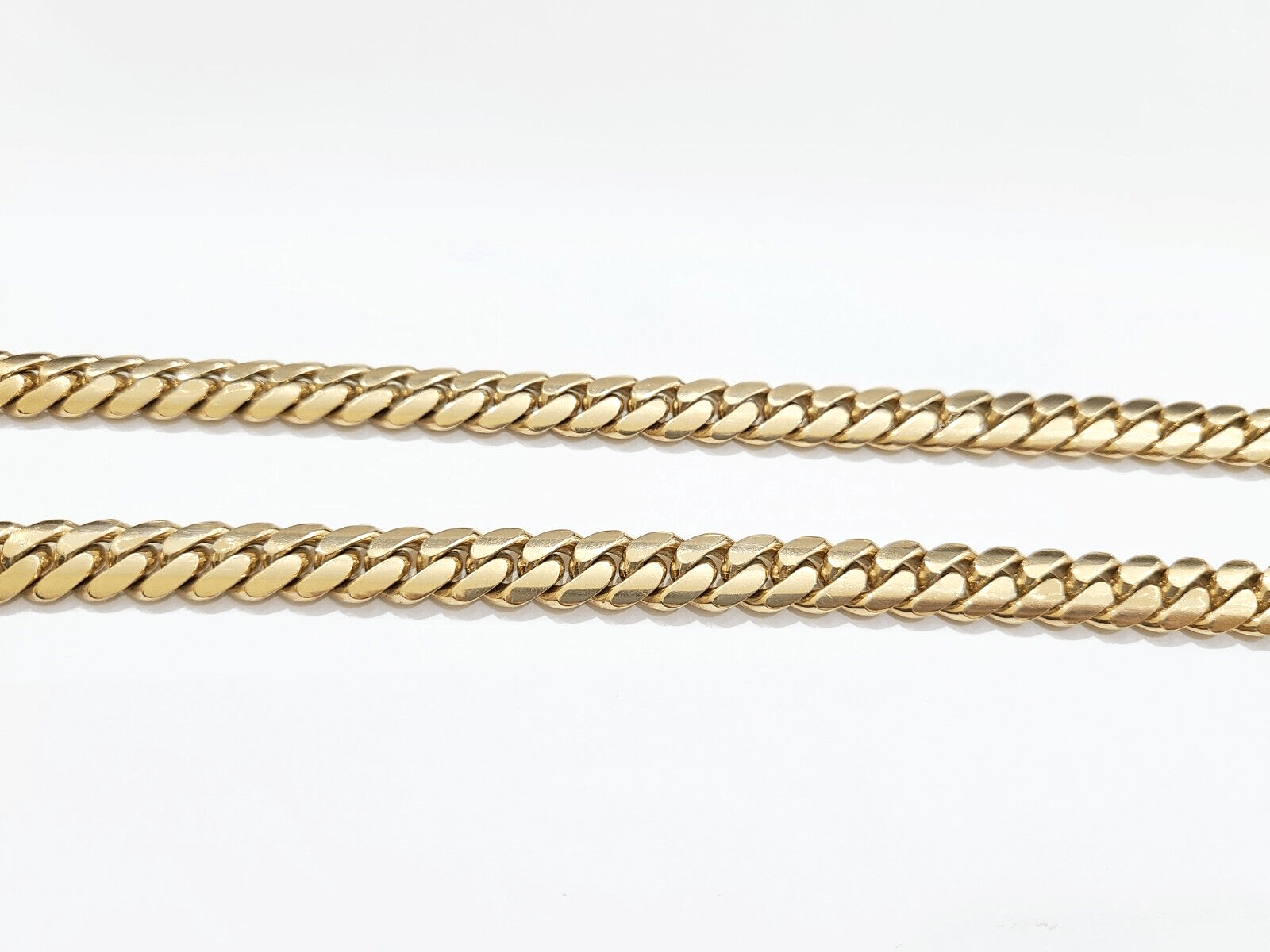 Real 10k Solid Yellow Gold Necklace Miami Cuban Chain 9mm 26" inch 10kt Unisex - GoldenlinQ