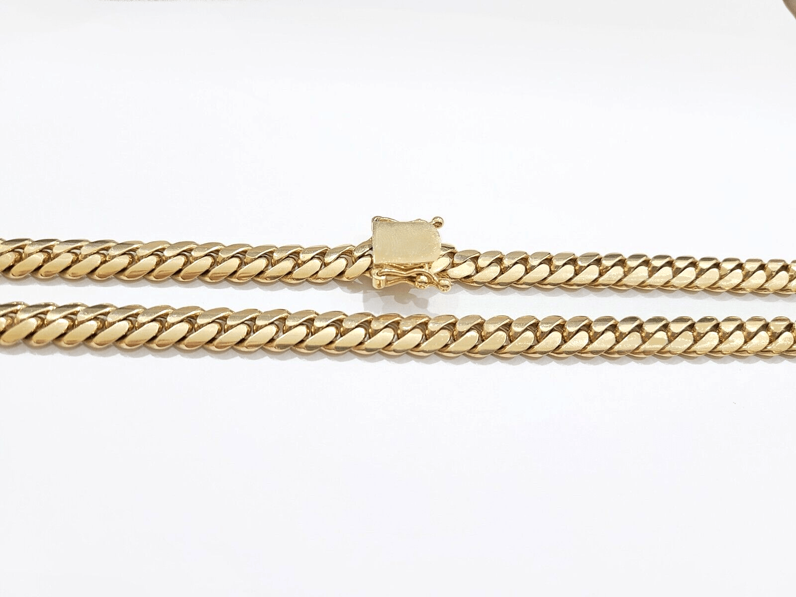 Real 10k Solid Yellow Gold Necklace Miami Cuban Chain 9mm 26" inch 10kt Unisex - GoldenlinQ