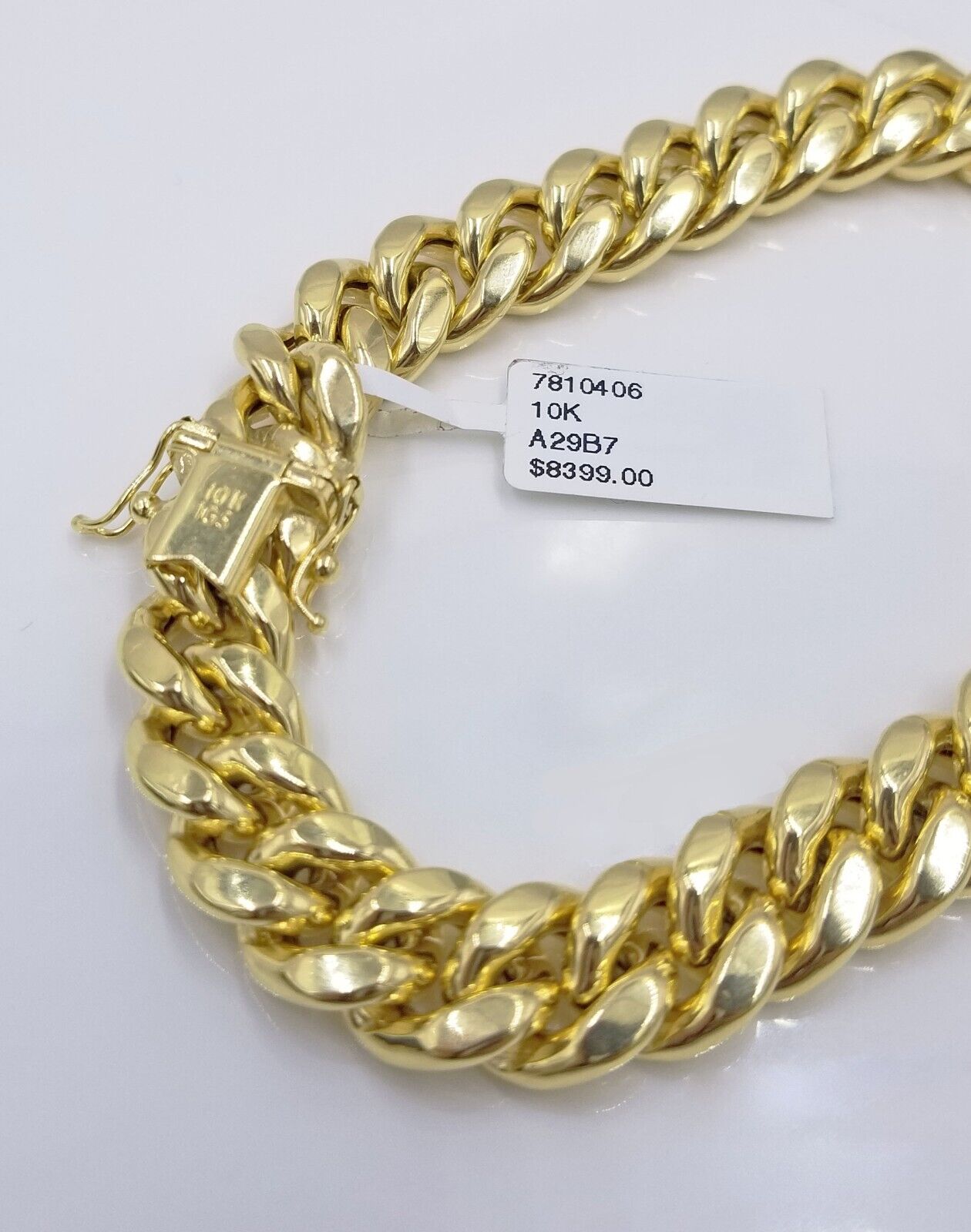 Real 10k Yellow Gold 11mm Miami Cuban Link Bracelet 9" inch For Men's - GoldenlinQ