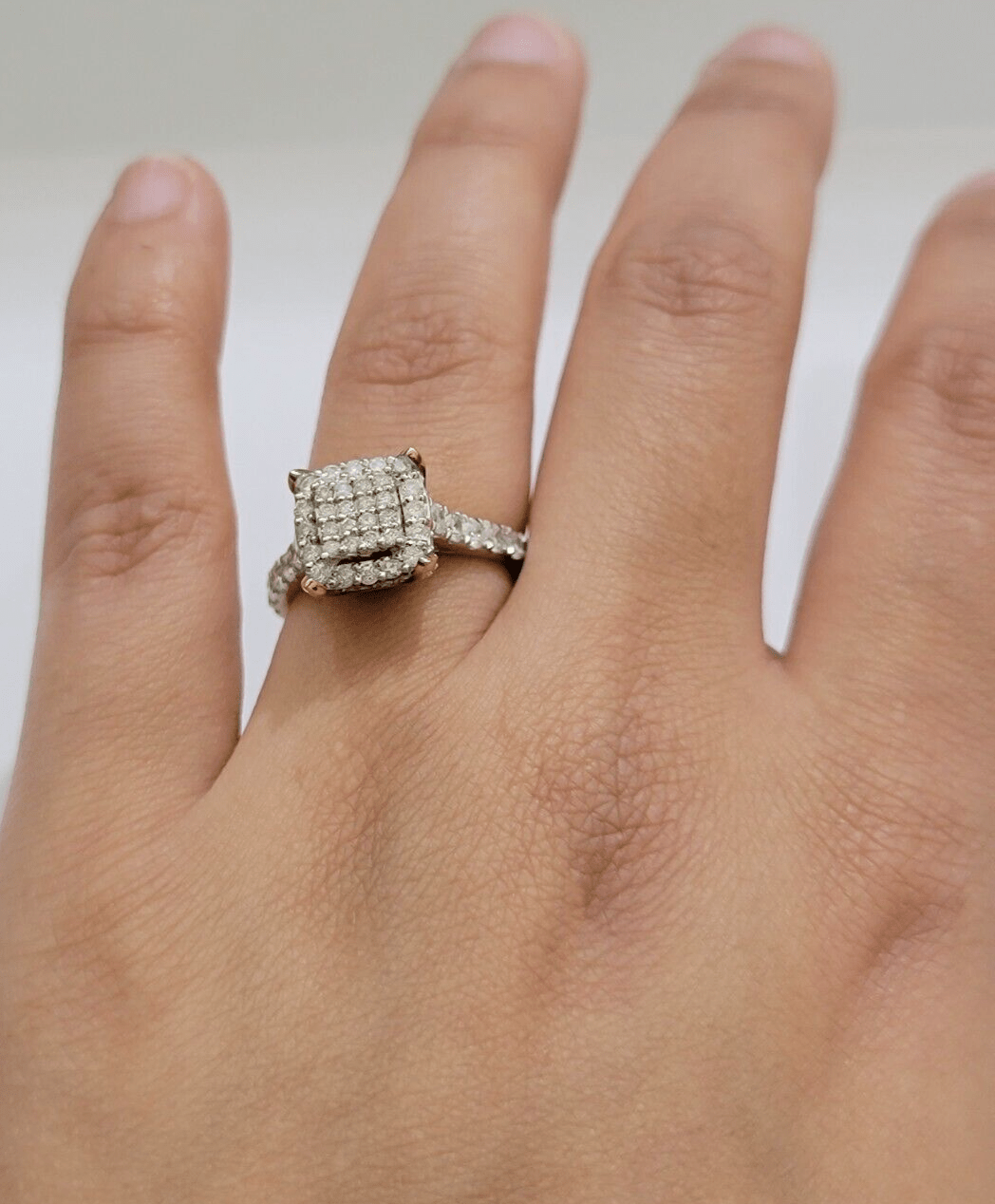 Real 10k Yellow Gold 1.35CT Diamond Ring Women Band Natural Genuine Wedding SALE - GoldenlinQ