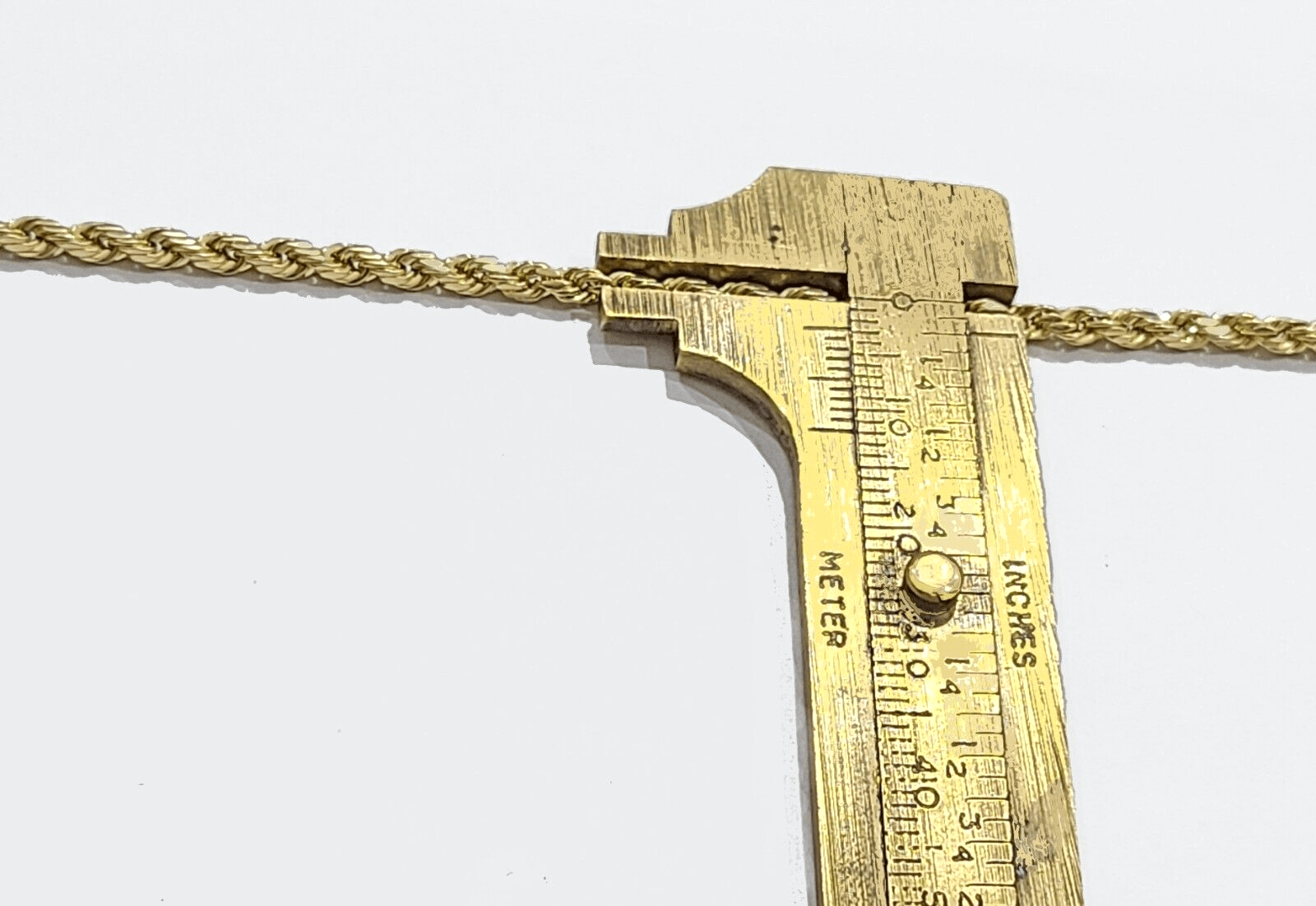 Real 10k Yellow Gold 3mm Rope Chain 26" inch Necklace Praying Hand Charm Cross - GoldenlinQ