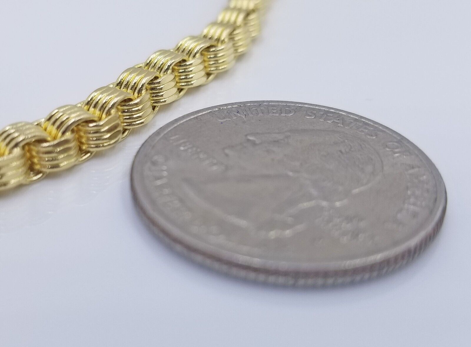 Real 10k Yellow Gold 4mm Box Byzantine Bracelet 8.5" inch 10kt Unisex Men Women - GoldenlinQ