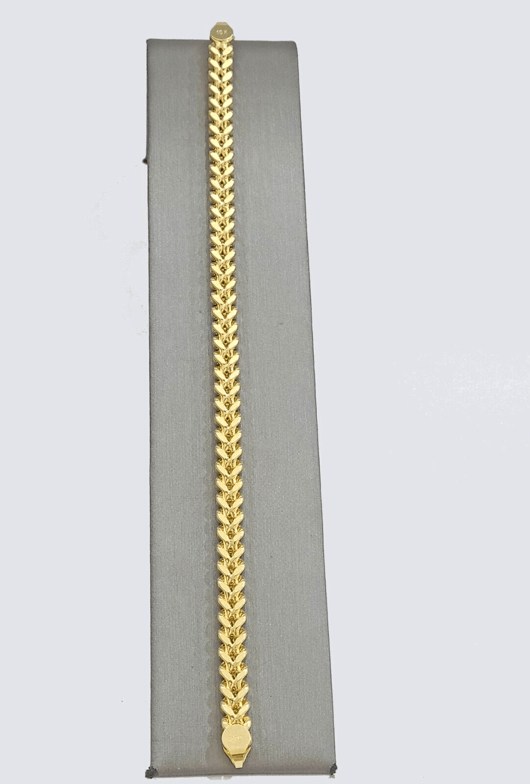 Real 10k Yellow Gold 6mm Franco Bracelet 8" inch 10kt Unisex Men Women - GoldenlinQ