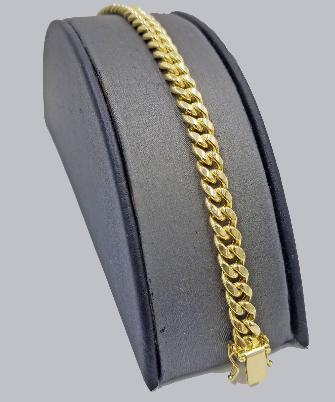 Real 10k Yellow Gold 7mm Miami Cuban Link Bracelet 8" inch Men and Women - GoldenlinQ