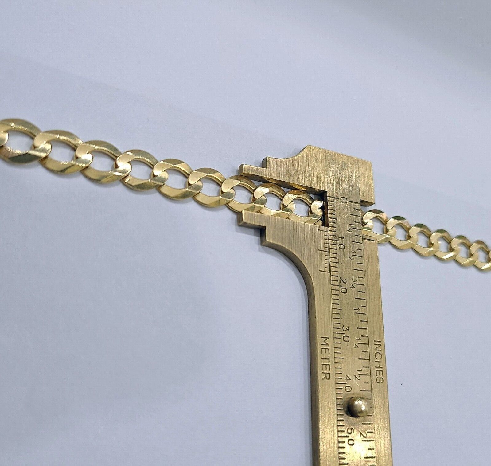 Real 10K Yellow Gold 8mm Cuban Curb Link Bracelet 8" inch 10kt Lobster lock - GoldenlinQ