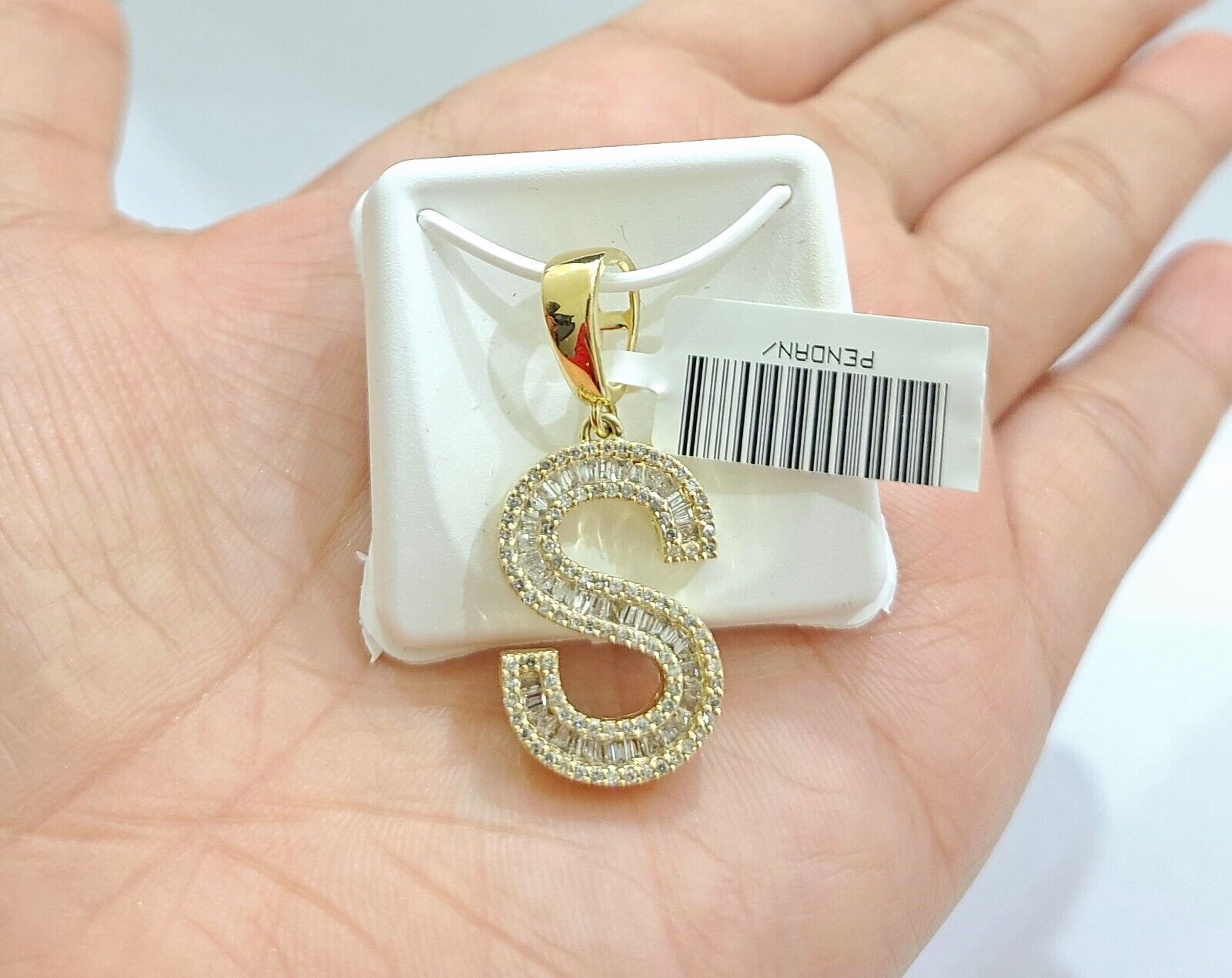 Real 10K Yellow Gold Alphabets Diamond Cut Charm A - Z Pendant Initials - GoldenlinQ