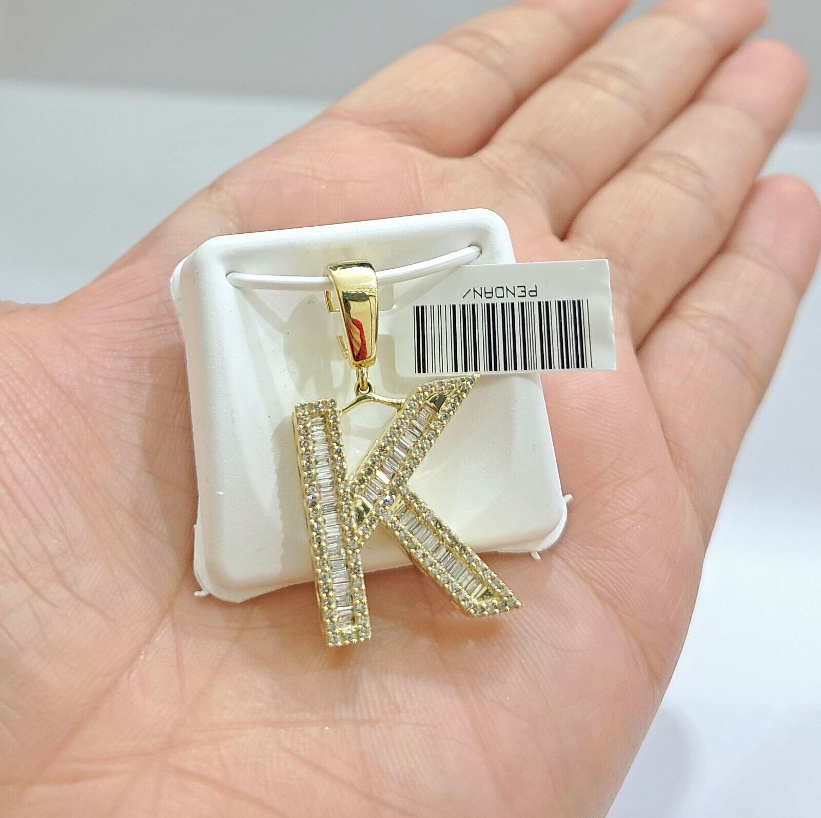 Real 10K Yellow Gold Alphabets Diamond Cut Charm A - Z Pendant Initials - GoldenlinQ