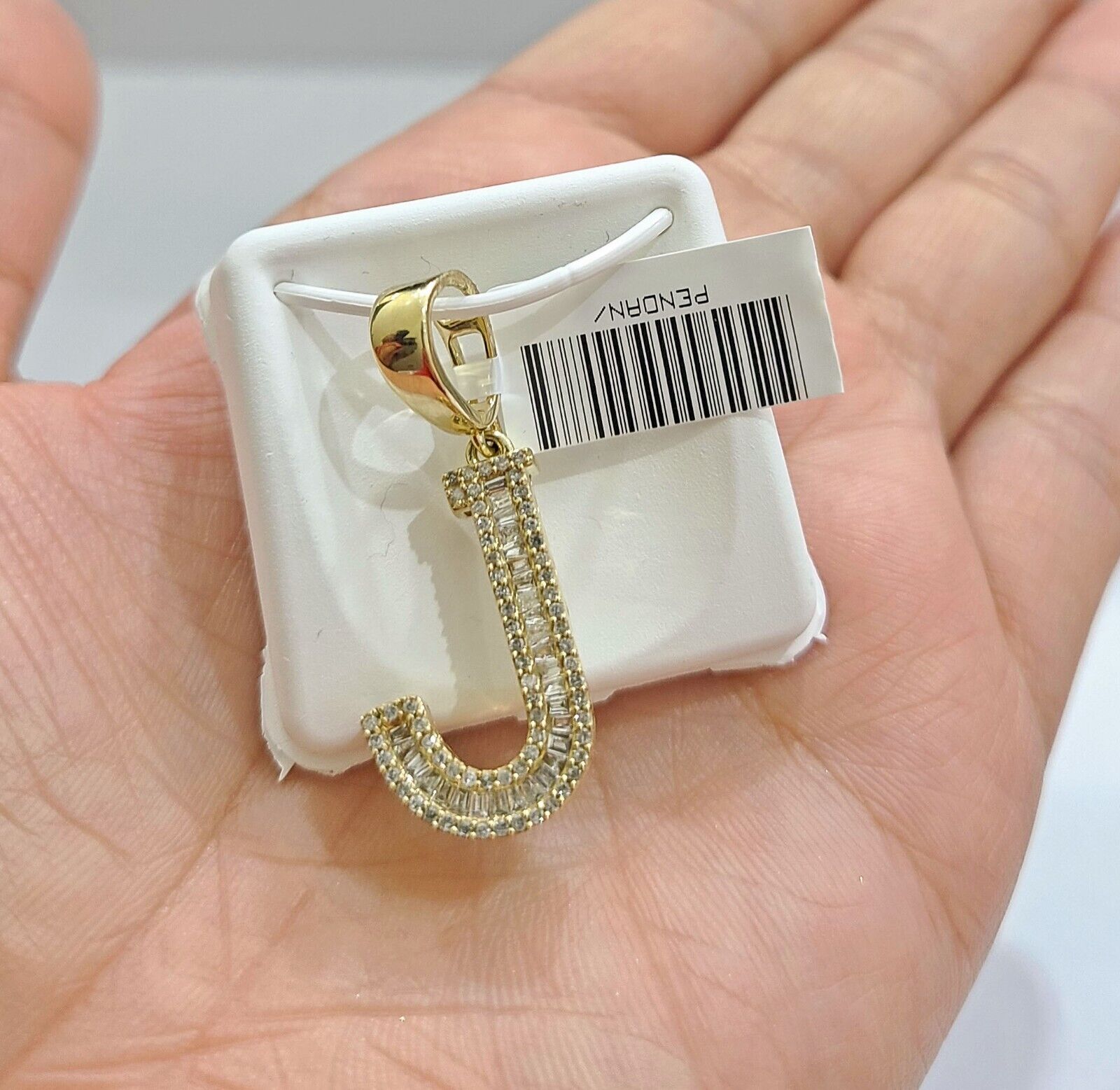 Real 10K Yellow Gold Alphabets Diamond Cut Charm A - Z Pendant Initials - GoldenlinQ