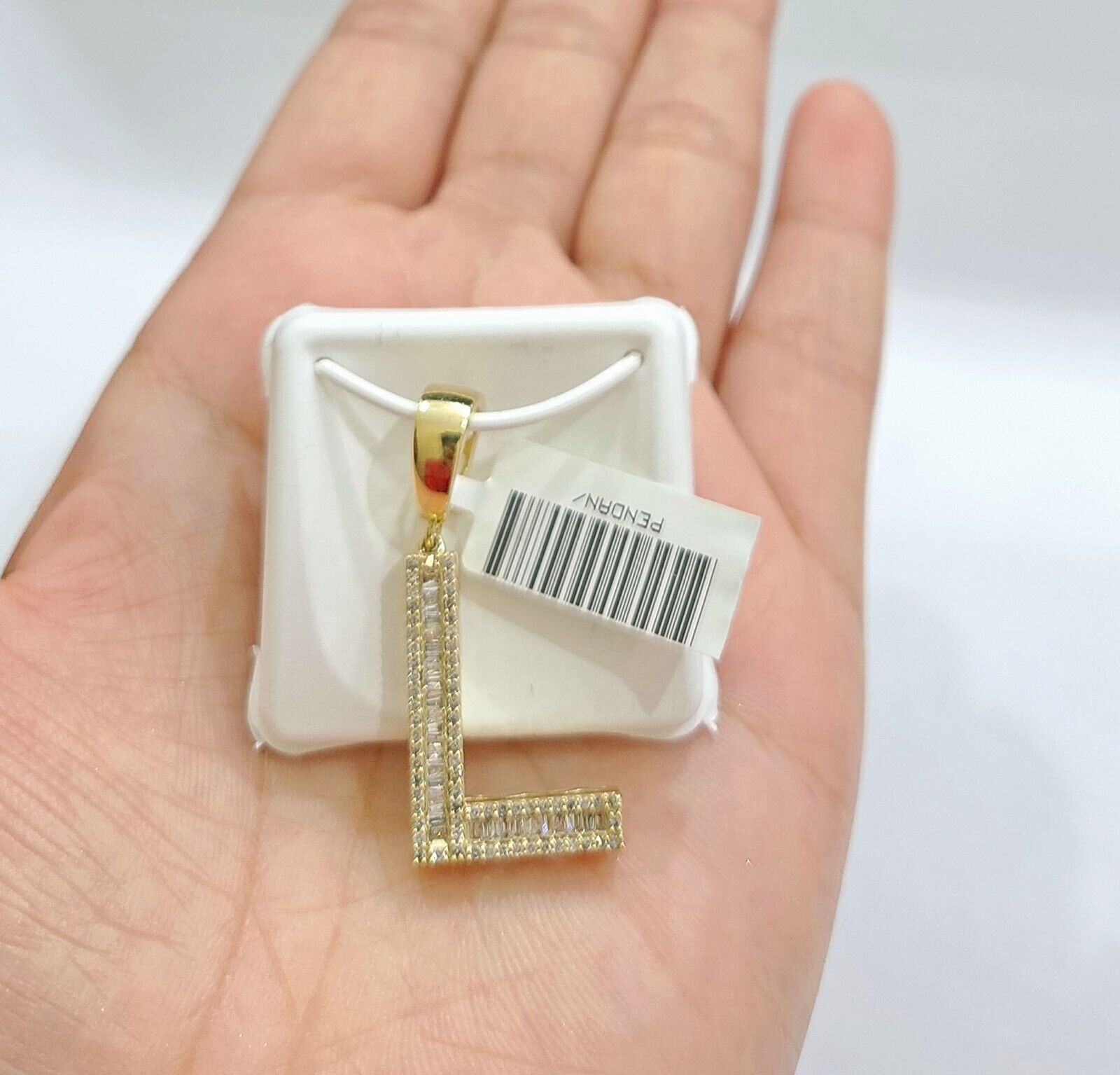 Real 10K Yellow Gold Alphabets Diamond Cut Charm A - Z Pendant Initials - GoldenlinQ