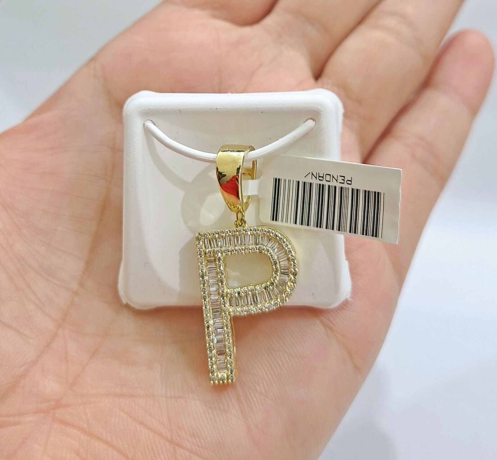 Real 10K Yellow Gold Alphabets Diamond Cut Charm A - Z Pendant Initials - GoldenlinQ