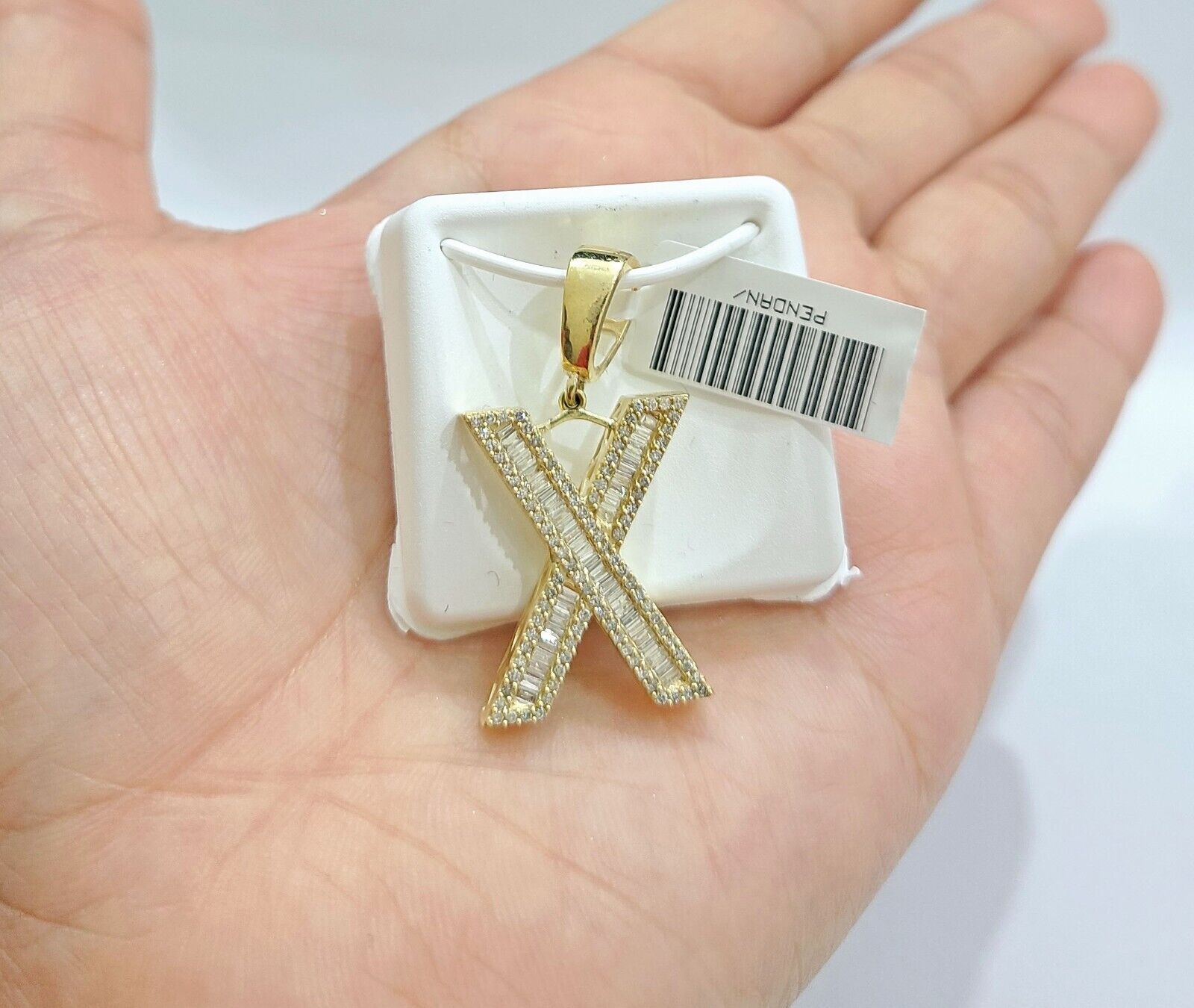 Real 10K Yellow Gold Alphabets Diamond Cut Charm A - Z Pendant Initials - GoldenlinQ