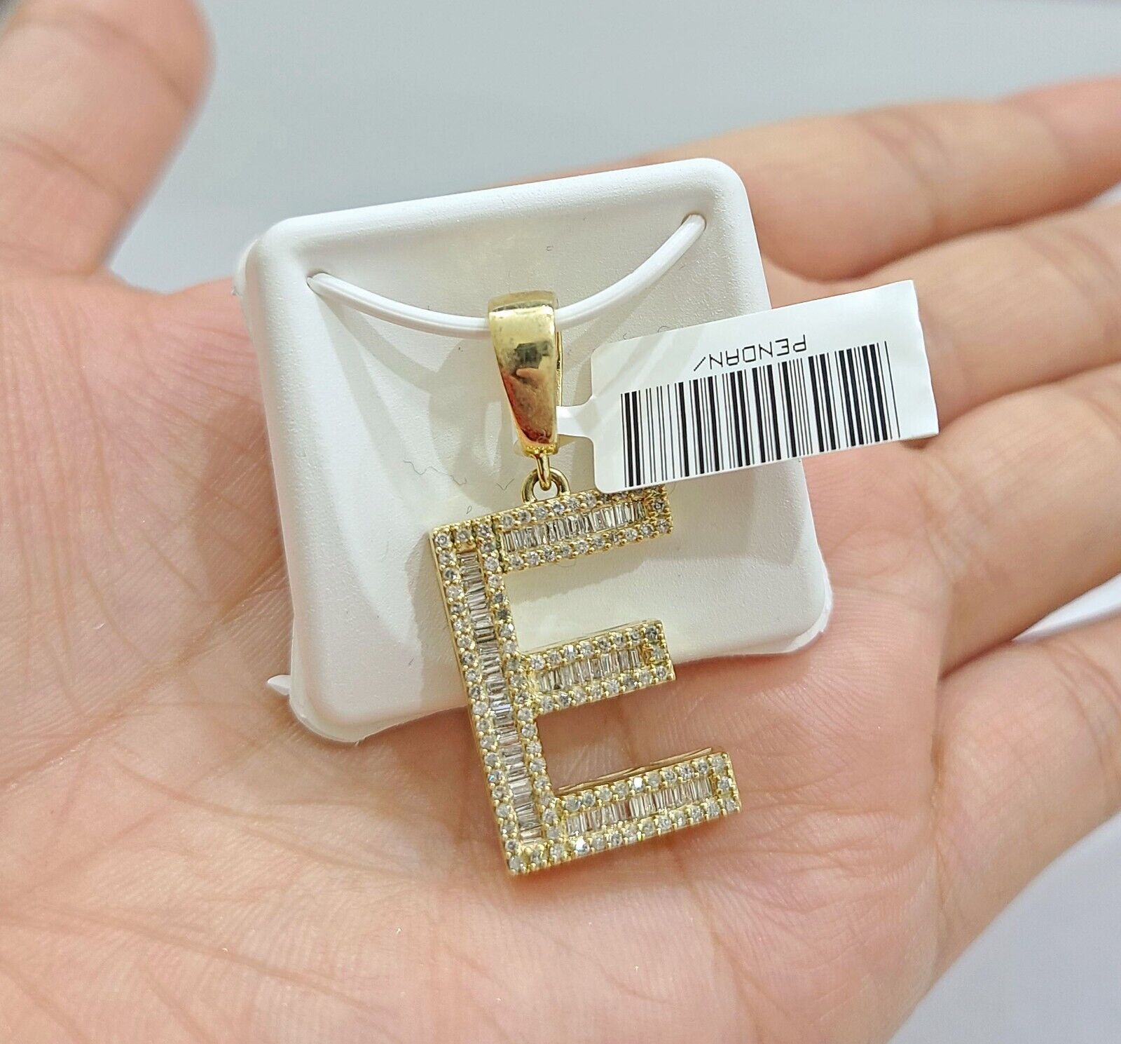 Real 10K Yellow Gold Alphabets Diamond Cut Charm A - Z Pendant Initials - GoldenlinQ