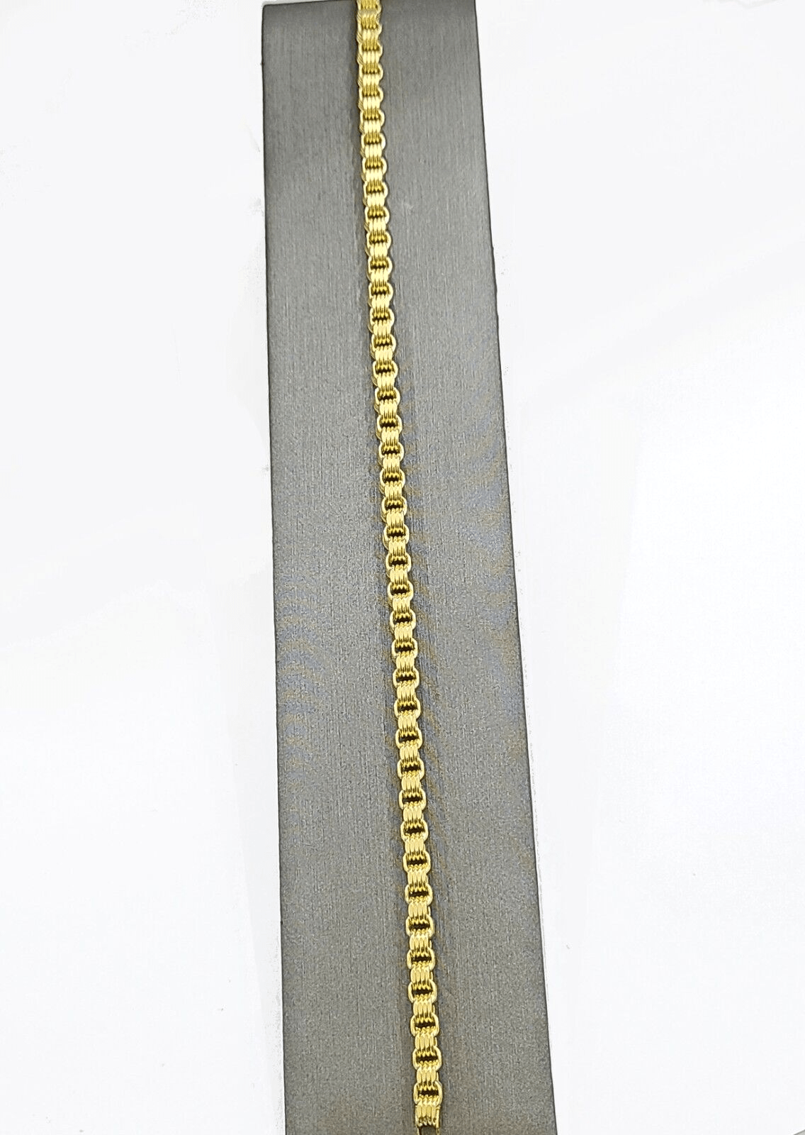 Real 10k Yellow Gold Box Byzantine Bracelet 4mm Unisex 9.5" inch 10kt Men Women - GoldenlinQ